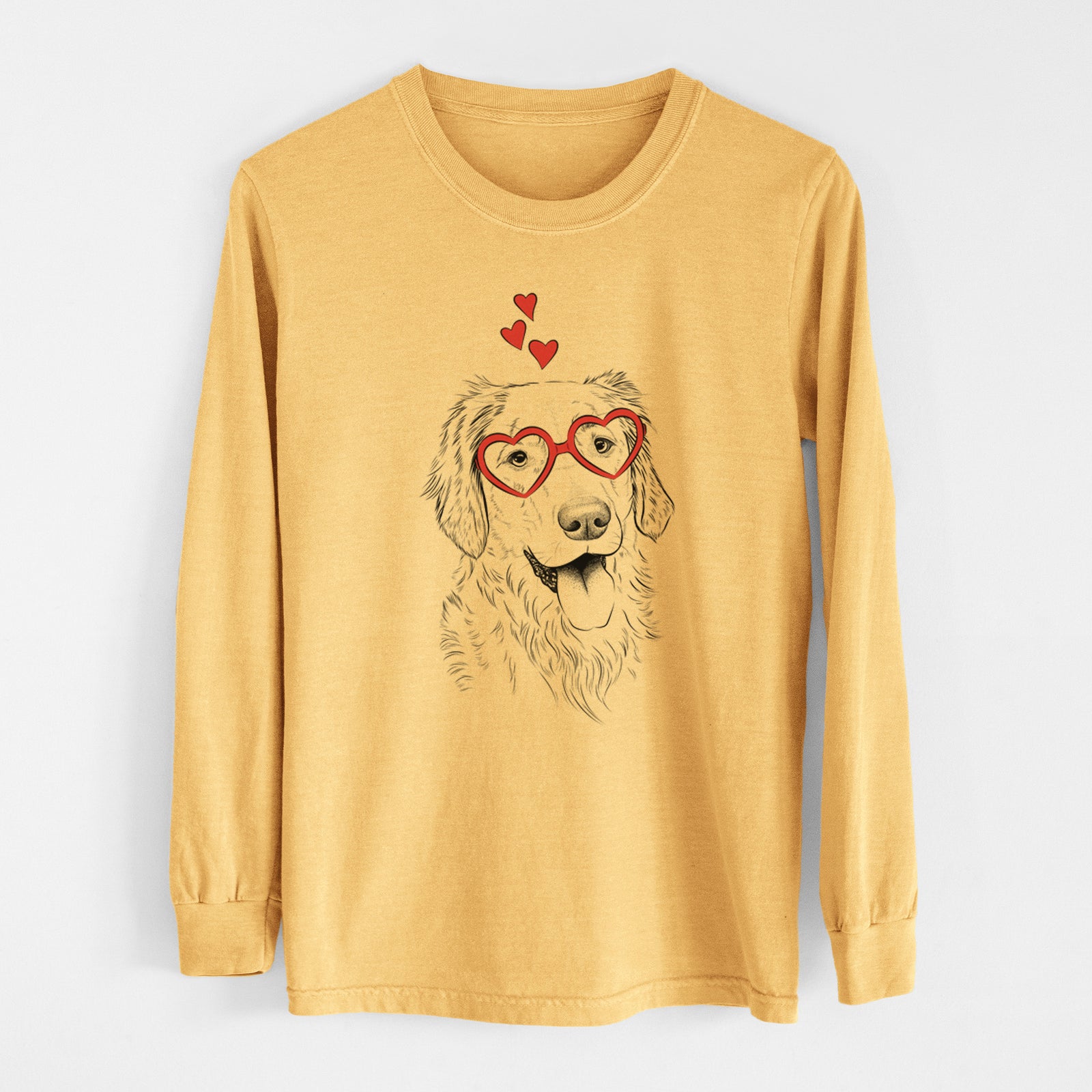 Valentine Semba the Golden Retriever - Heavyweight 100% Cotton Long Sleeve