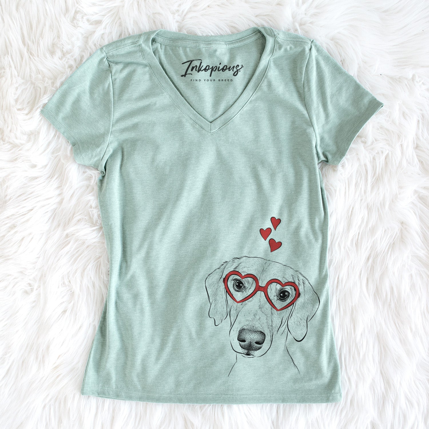 Valentine Stanley the Foxhound - Women's Perfect V-neck Shirt