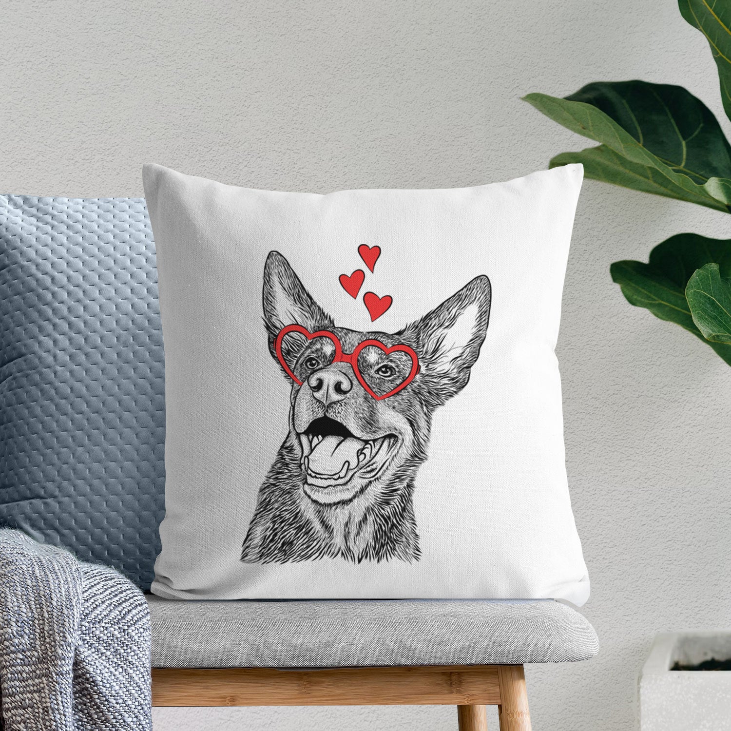 Tucker the Australian Kelpie - Throw Pillow Cover
