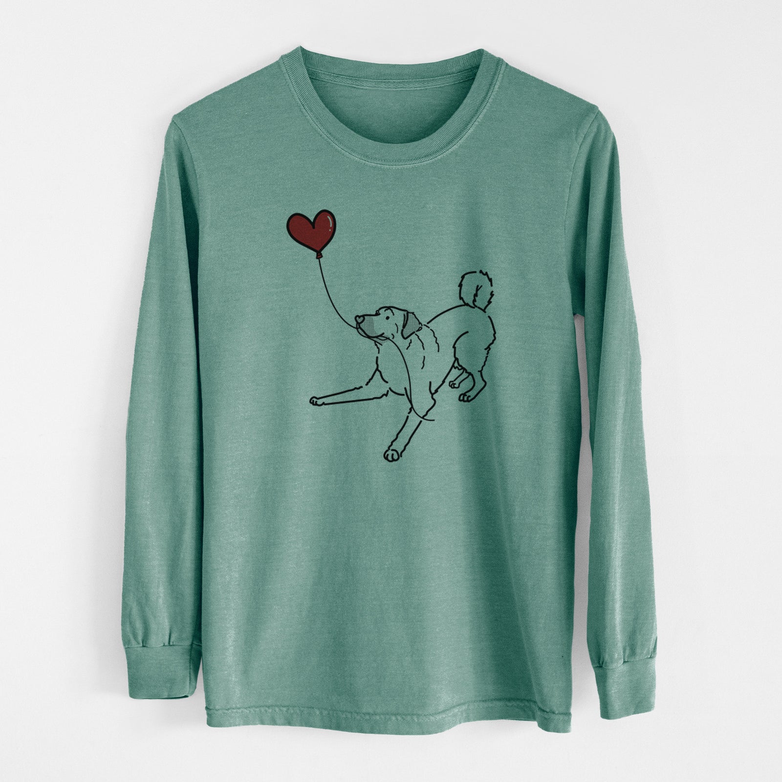 Anatolian Shepherd Heart String - Men's Heavyweight 100% Cotton Long Sleeve