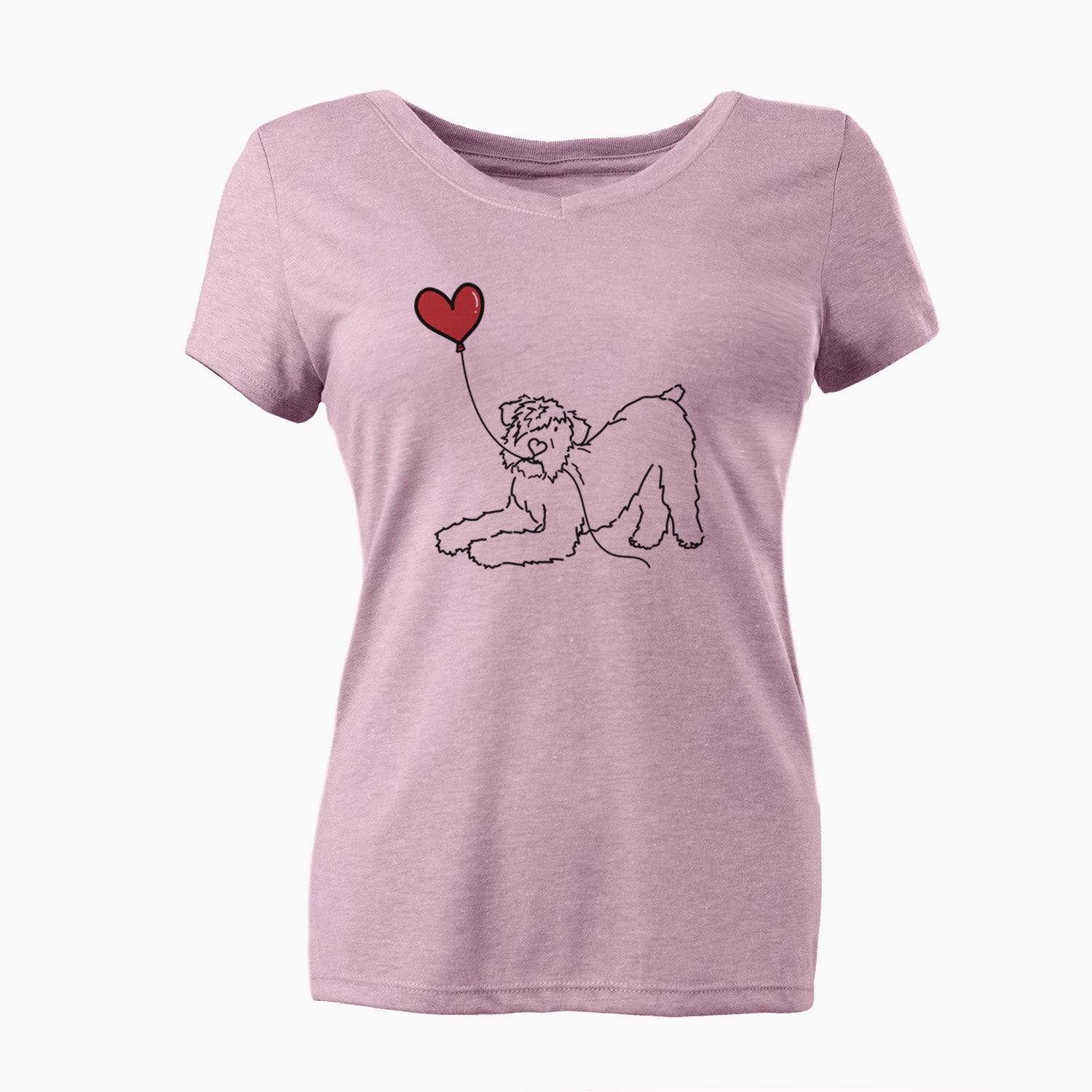 Bouvier des Flandres Heart String - Women's Perfect V-neck Shirt
