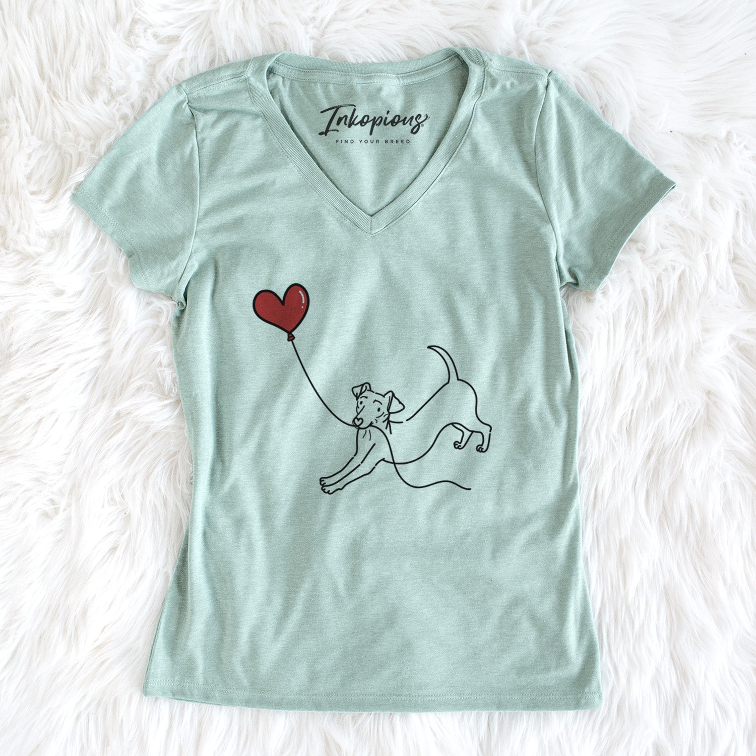 Chiweenie Heart String - Women's Perfect V-neck Shirt