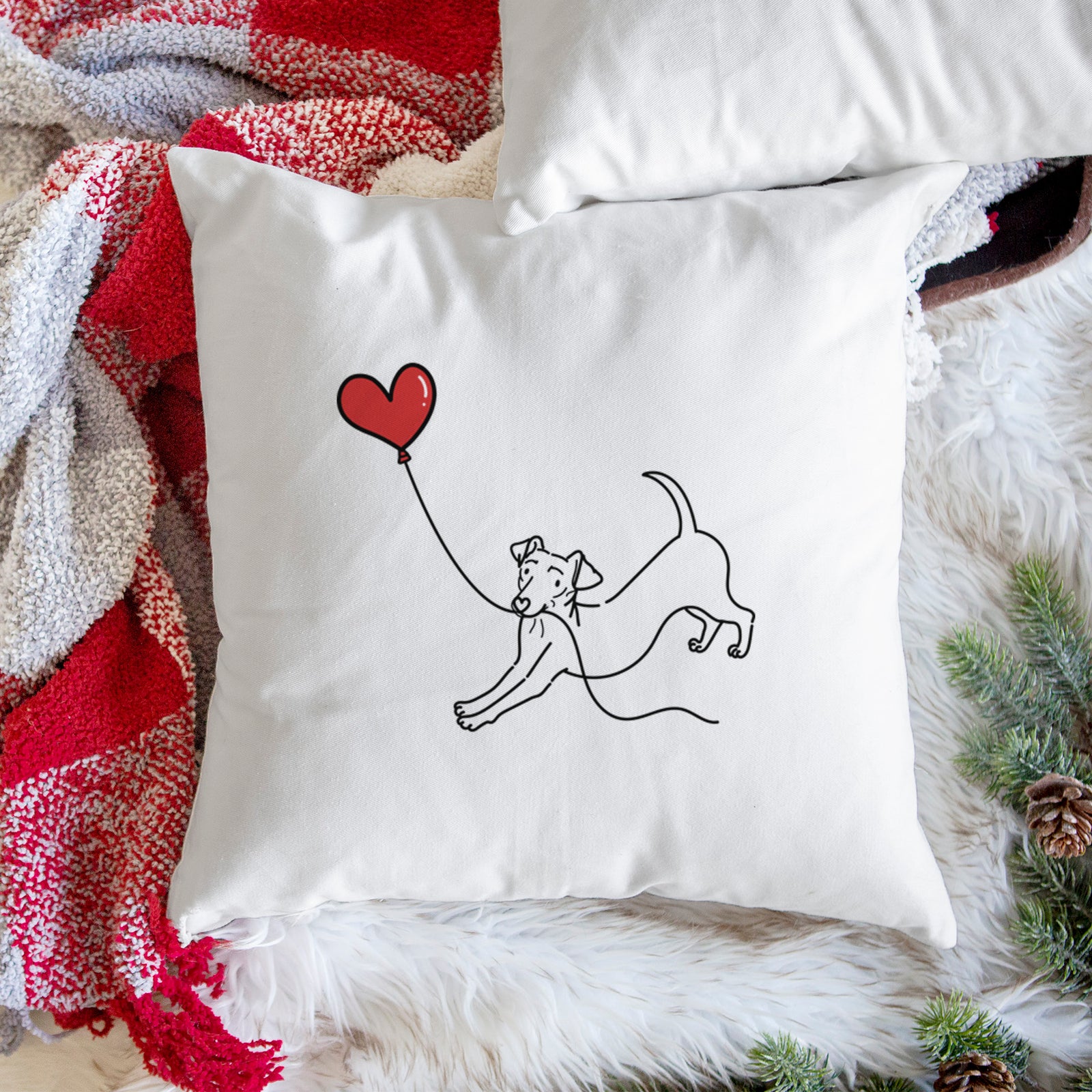 Chiweenie Heart String - Throw Pillow Cover