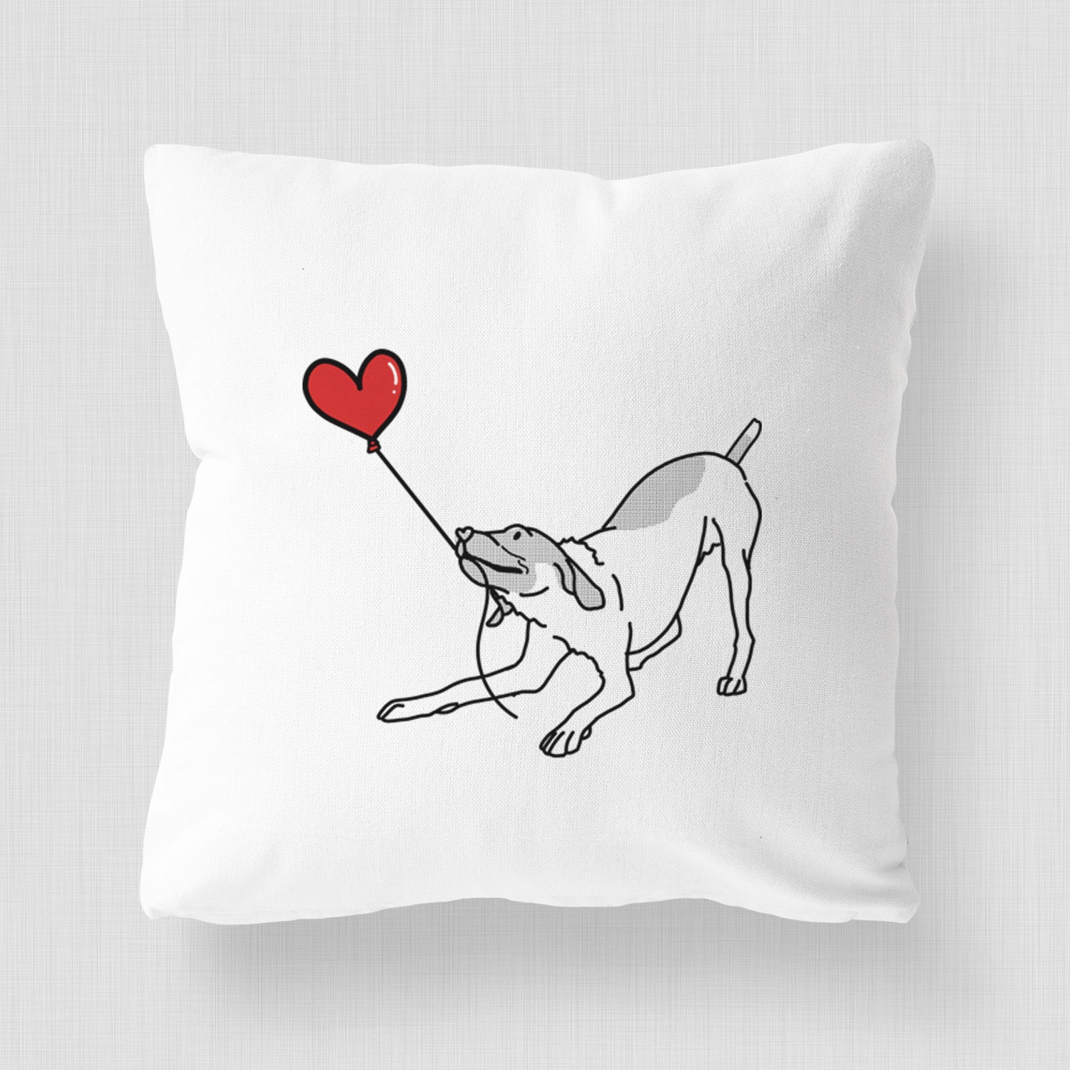 German Shorthaired Pointer Heart String - Throw Pillow Cover