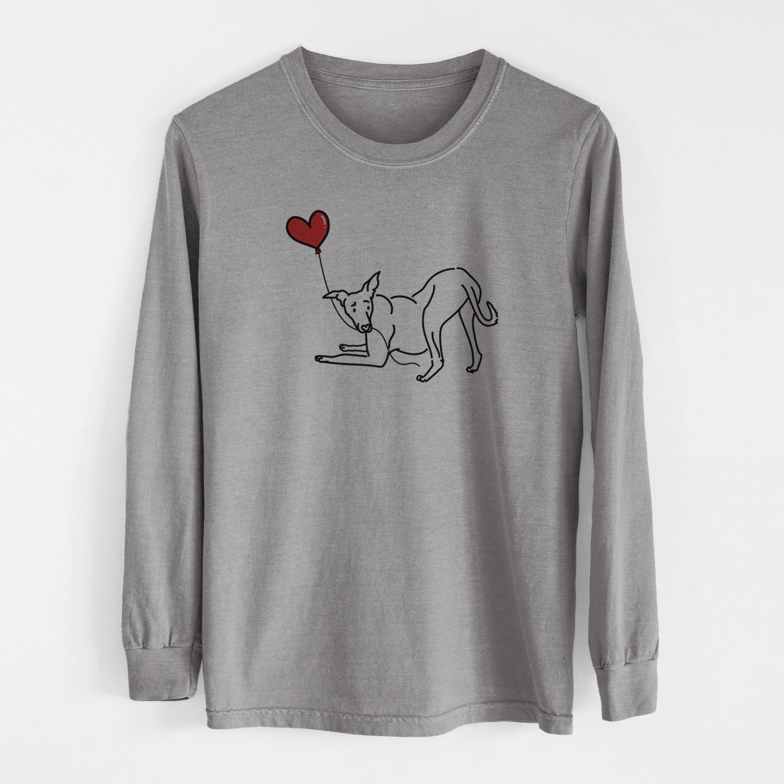 Greyhound Heart String - Men's Heavyweight 100% Cotton Long Sleeve