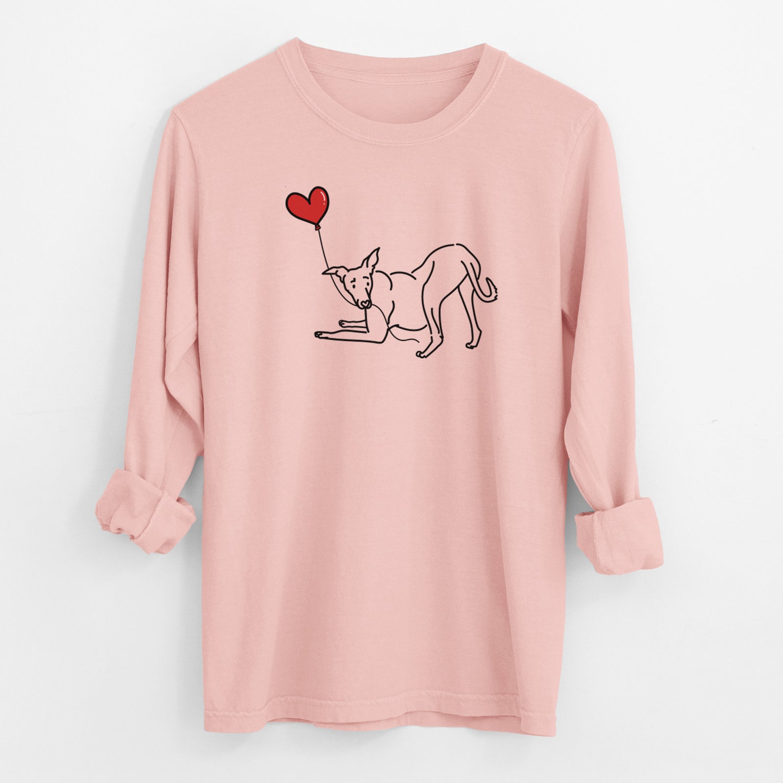 Greyhound Heart String - Men's Heavyweight 100% Cotton Long Sleeve