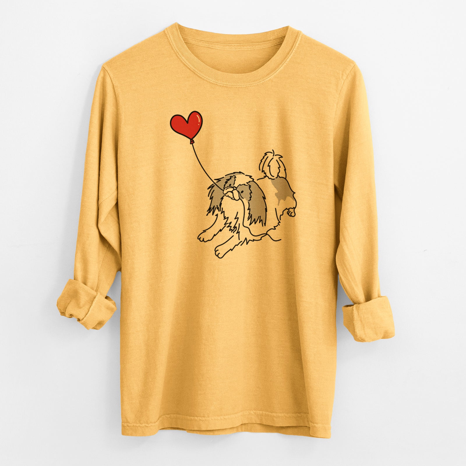 Japanese Chin Heart String - Men's Heavyweight 100% Cotton Long Sleeve