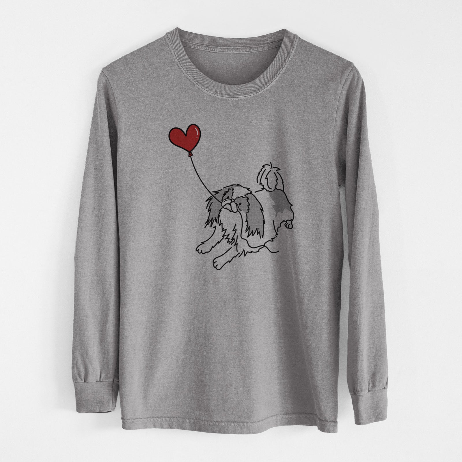 Japanese Chin Heart String - Men's Heavyweight 100% Cotton Long Sleeve