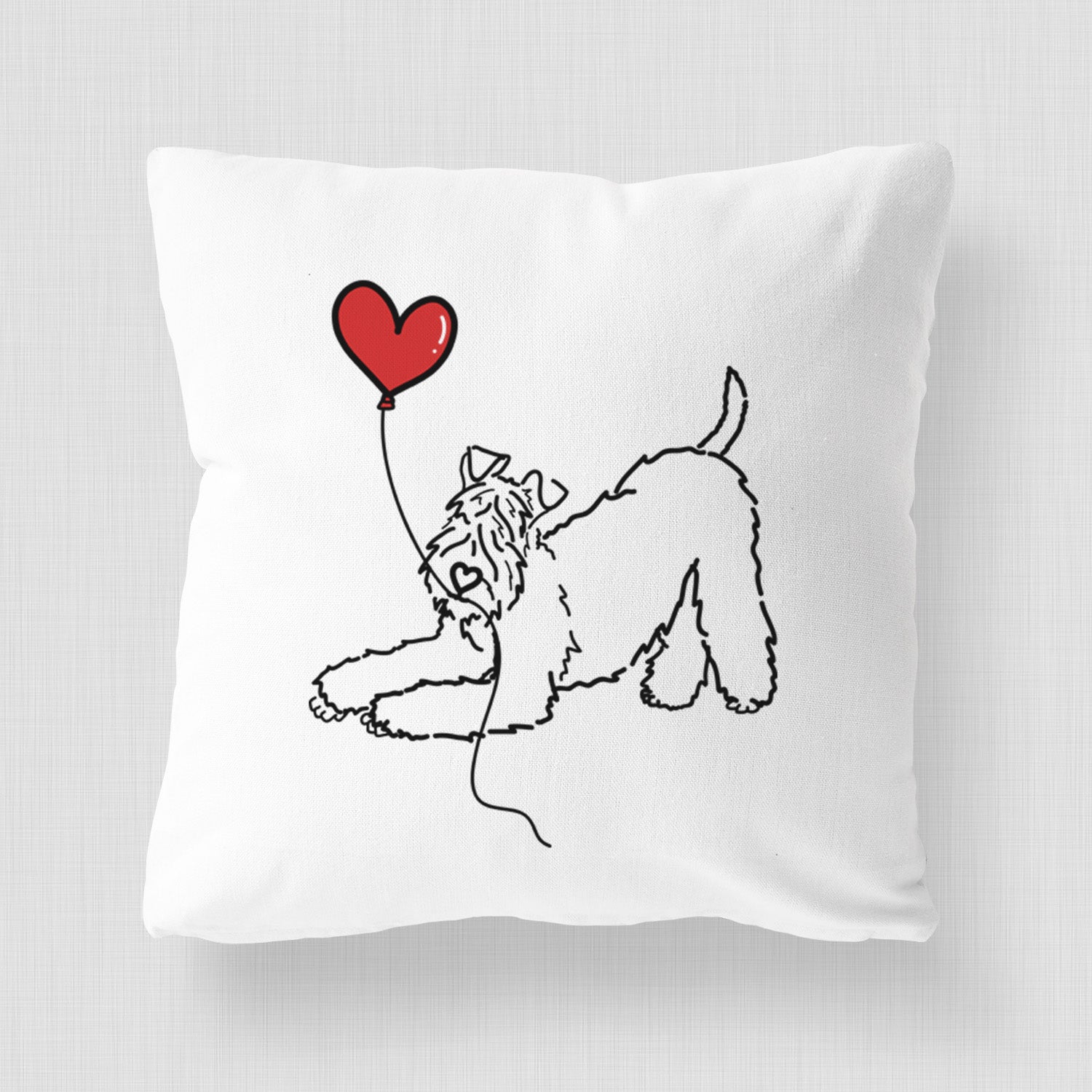 Kerry Blue Heart String - Throw Pillow Cover