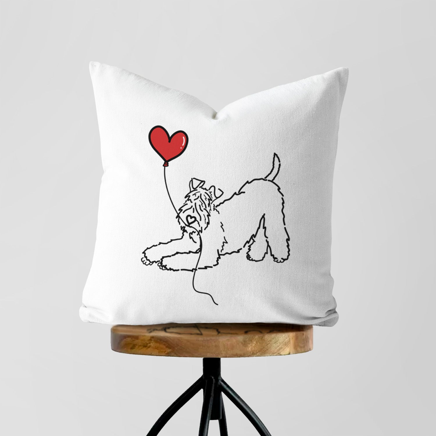 Kerry Blue Heart String - Throw Pillow Cover