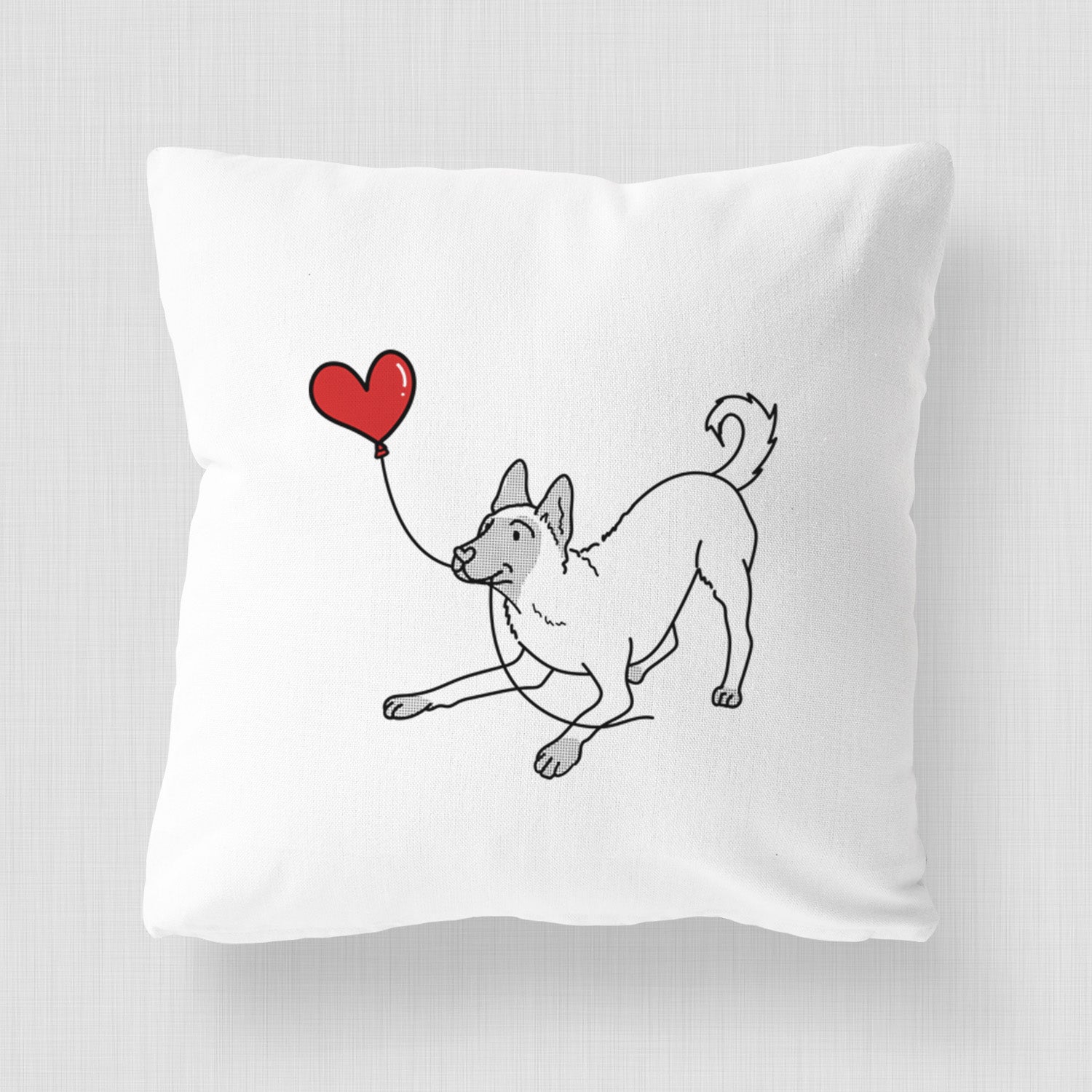 Belgian Malinois Heart String - Throw Pillow Cover