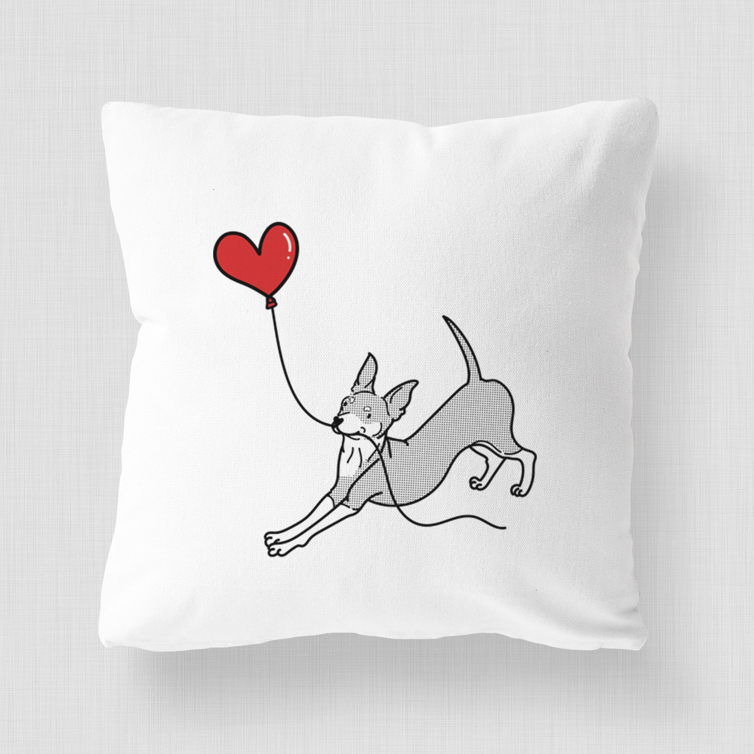 Mini Pinscher Heart String - Throw Pillow Cover
