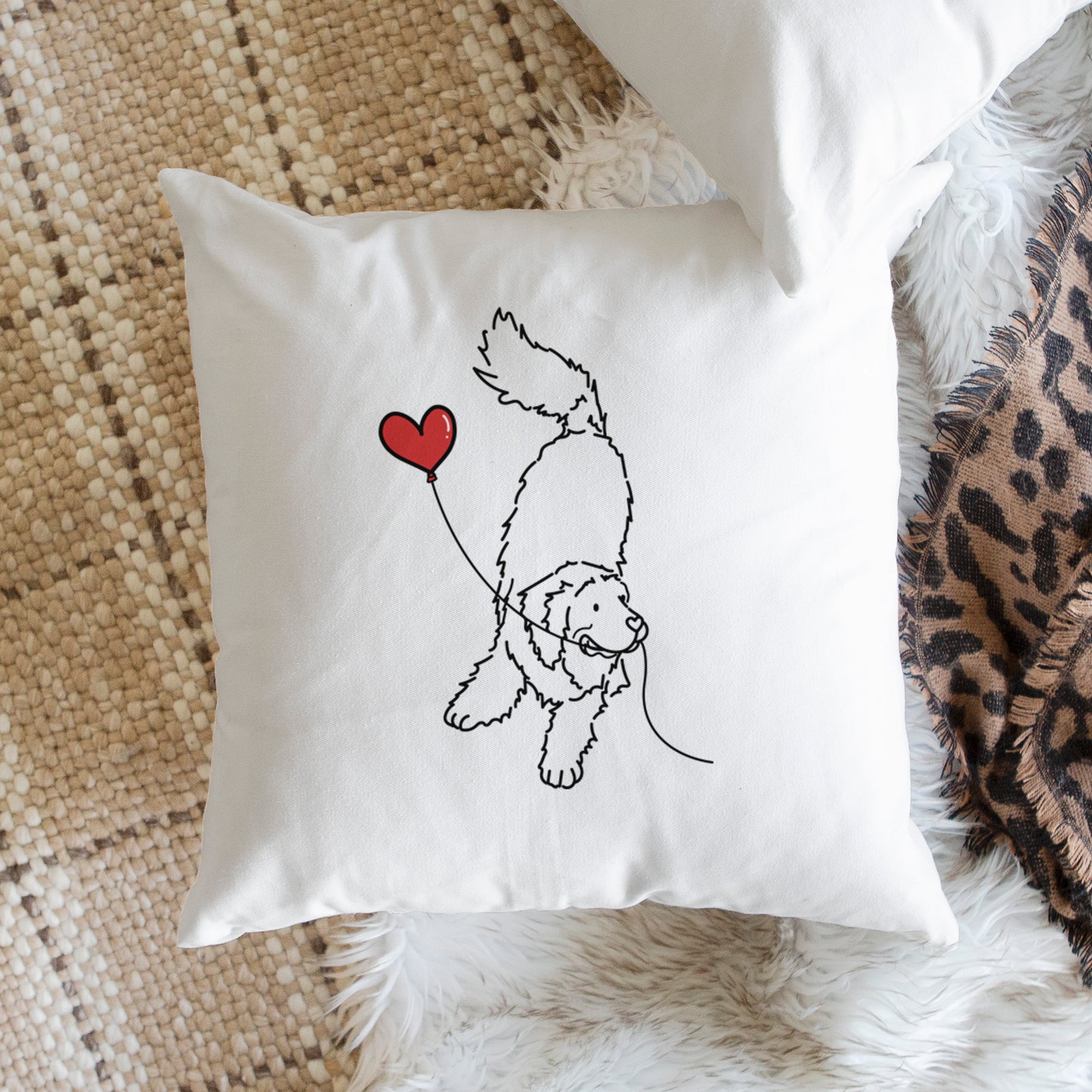 Newfoundland Heart String - Throw Pillow Cover