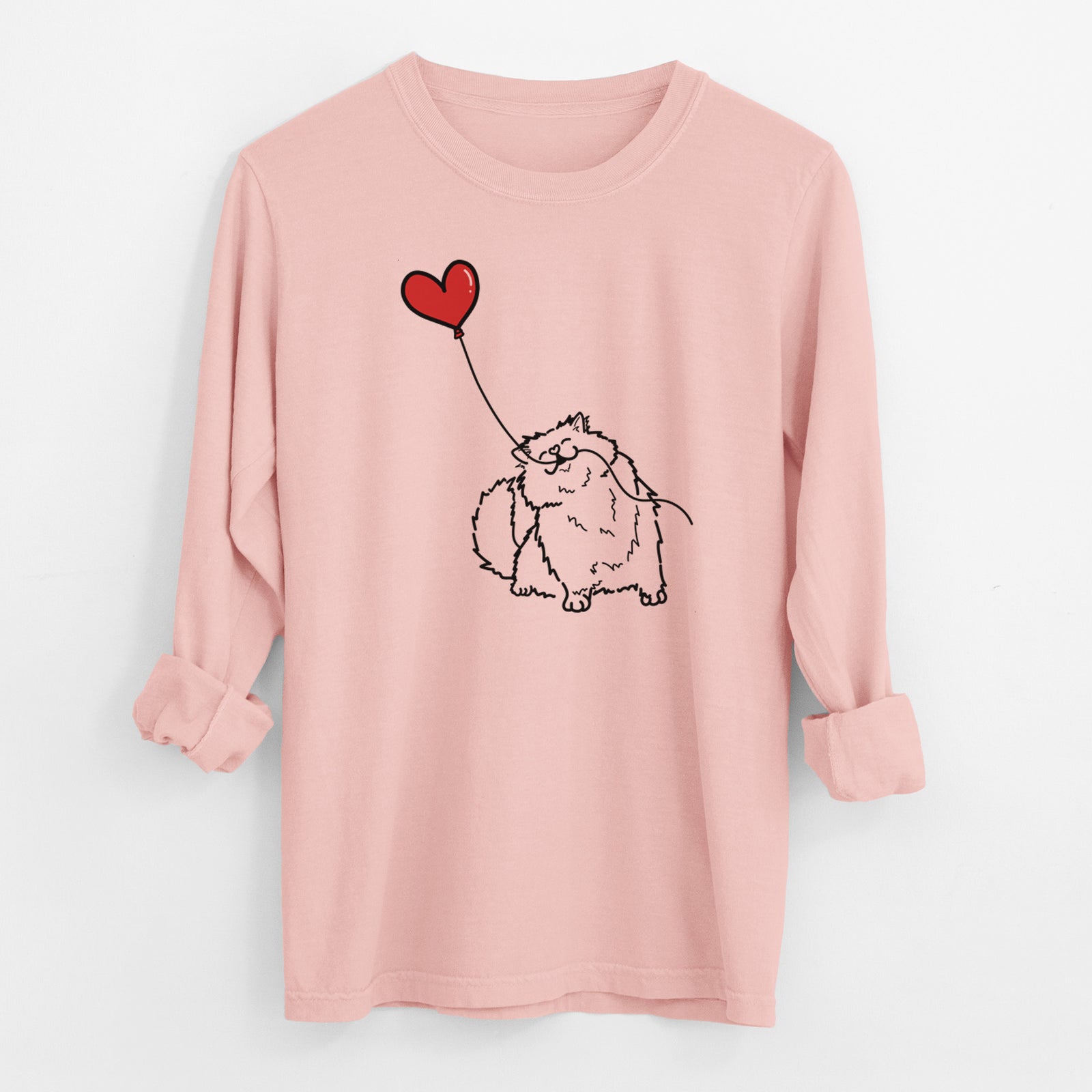 Persian Cat Heart String - Men's Heavyweight 100% Cotton Long Sleeve