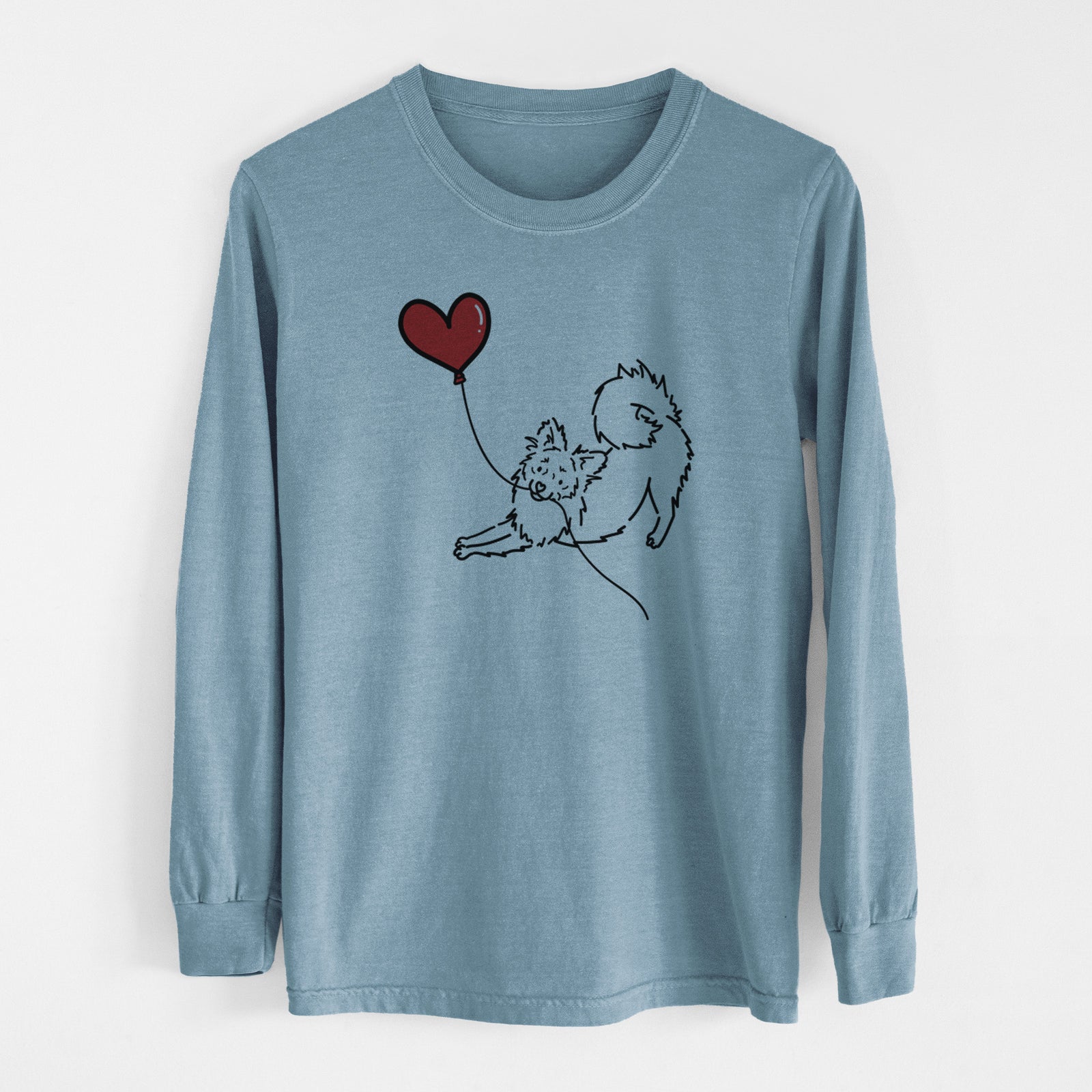 Pomchi Heart String - Men's Heavyweight 100% Cotton Long Sleeve