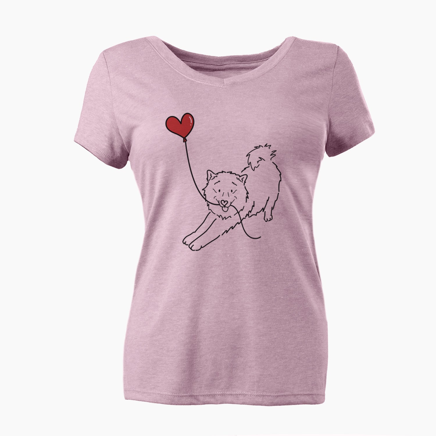 Samoyed Heart String - Women's Perfect V-neck Shirt