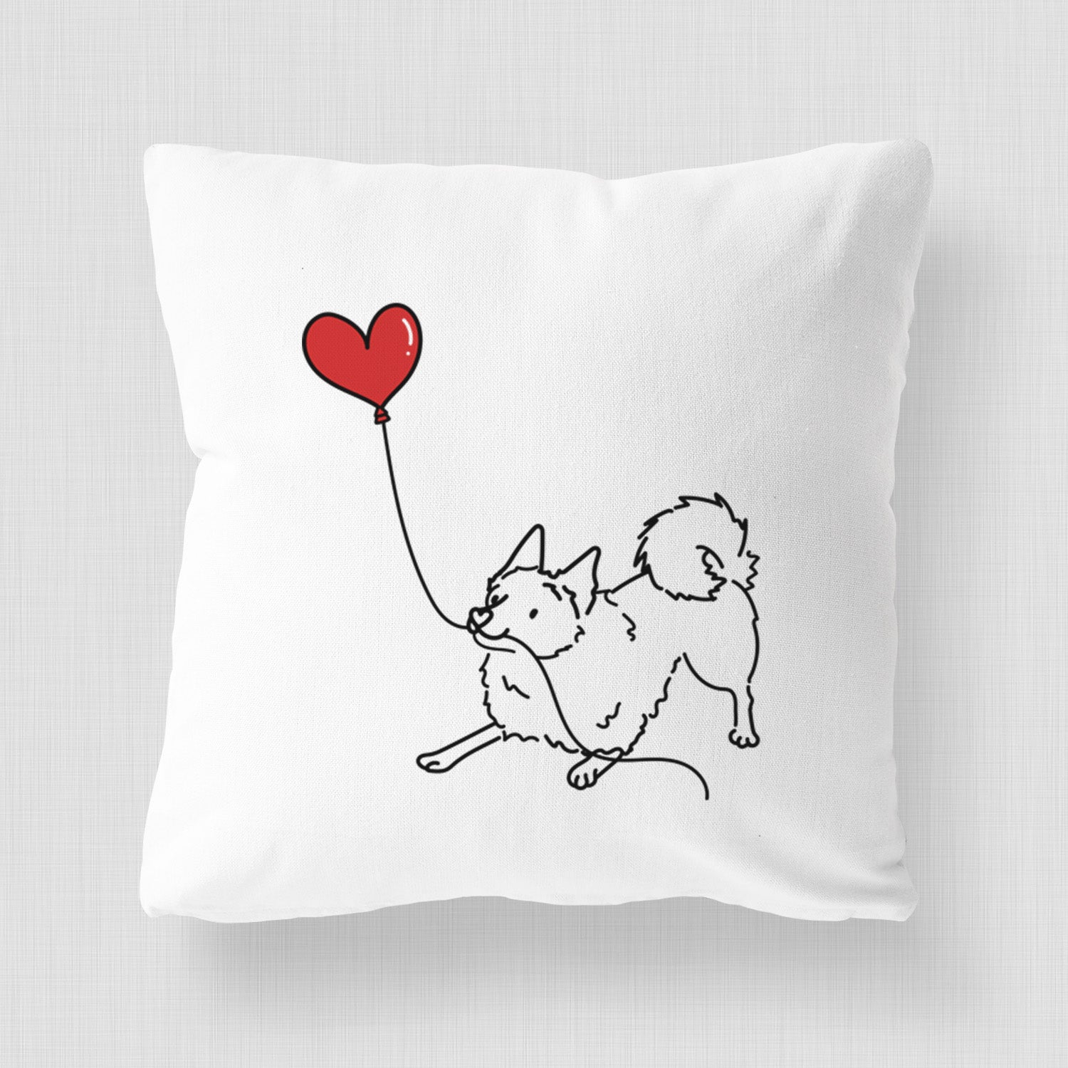 Schipperke Heart String - Throw Pillow Cover