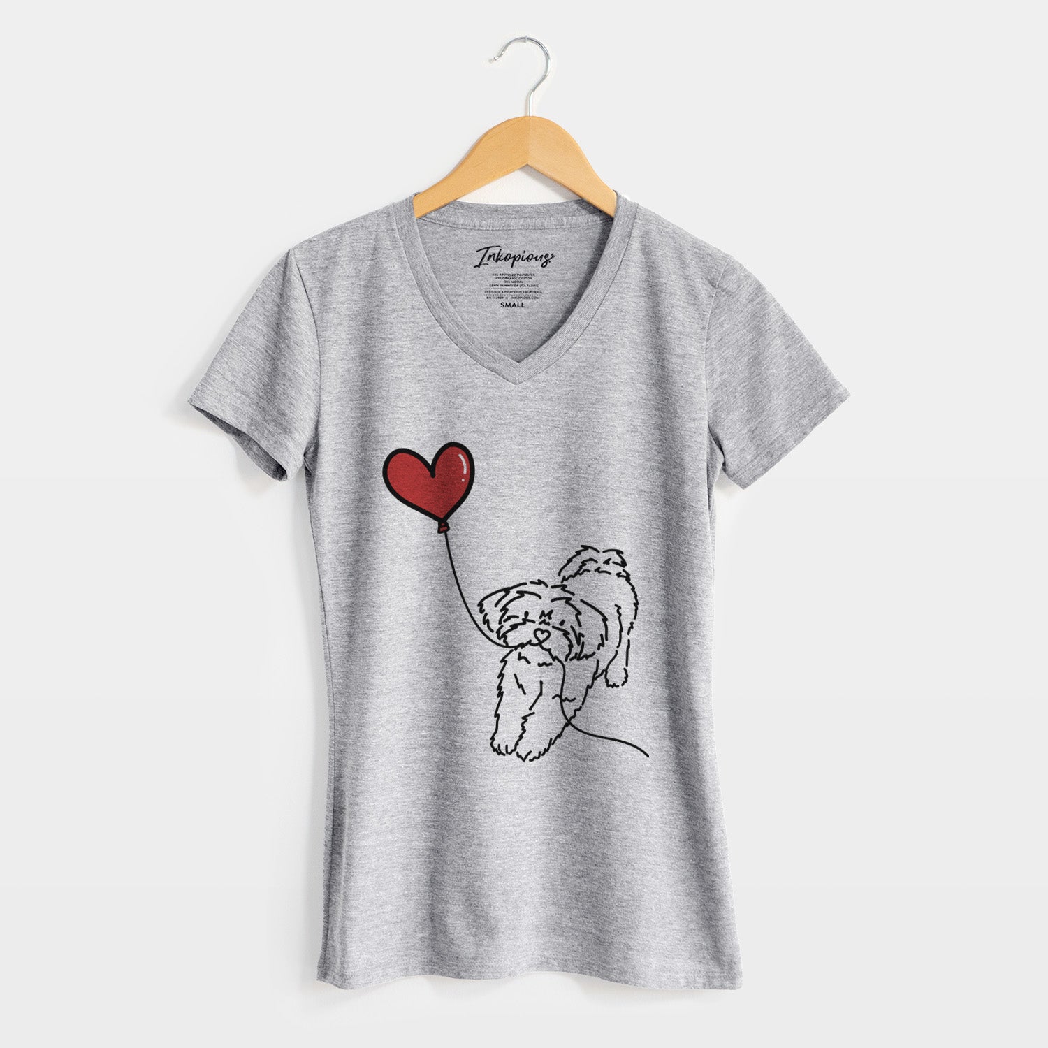 Shorkie Heart String - Women's Perfect V-neck Shirt