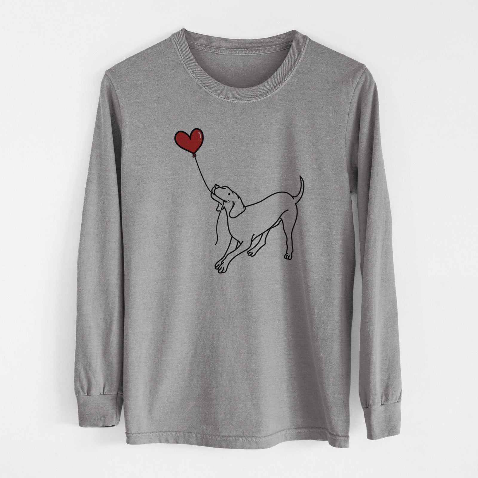 Vizsla Heart String - Men's Heavyweight 100% Cotton Long Sleeve