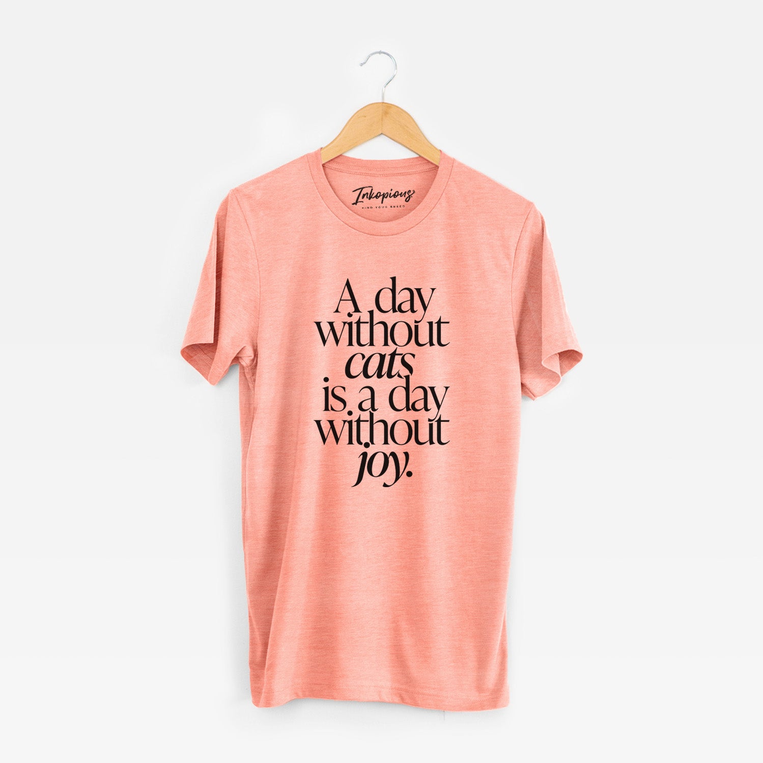 'A day without Cats is a day without joy' design on a Sunset Unisex crewneck