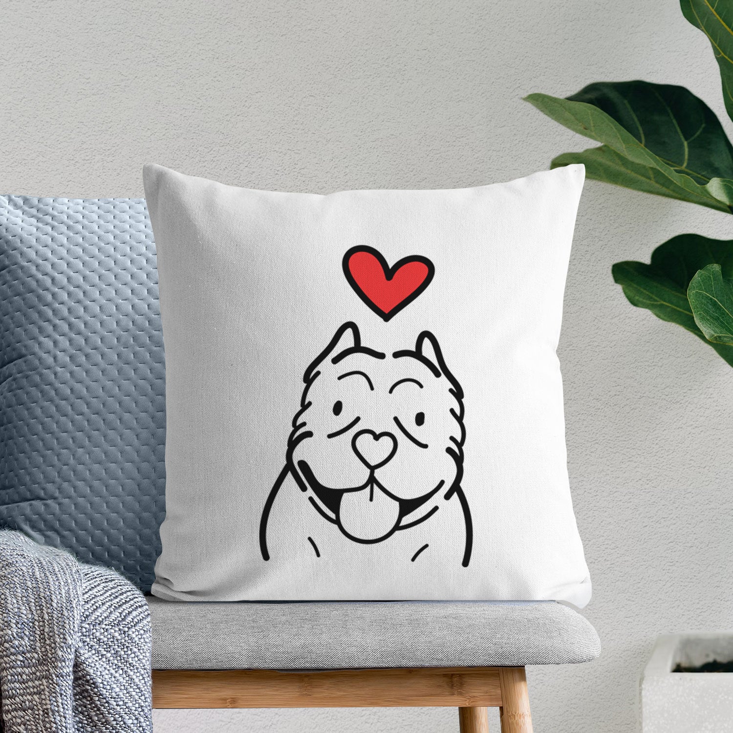 Love Always American Bully - Throw Pillow Cover