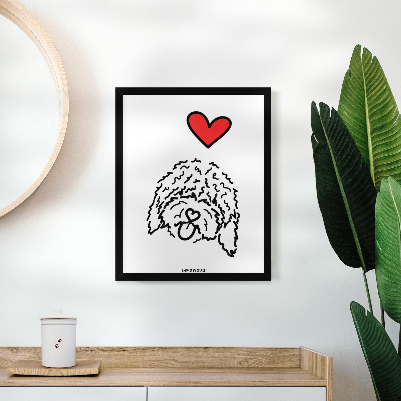 Love Always Spanish Water Dog - Antonio Art Print