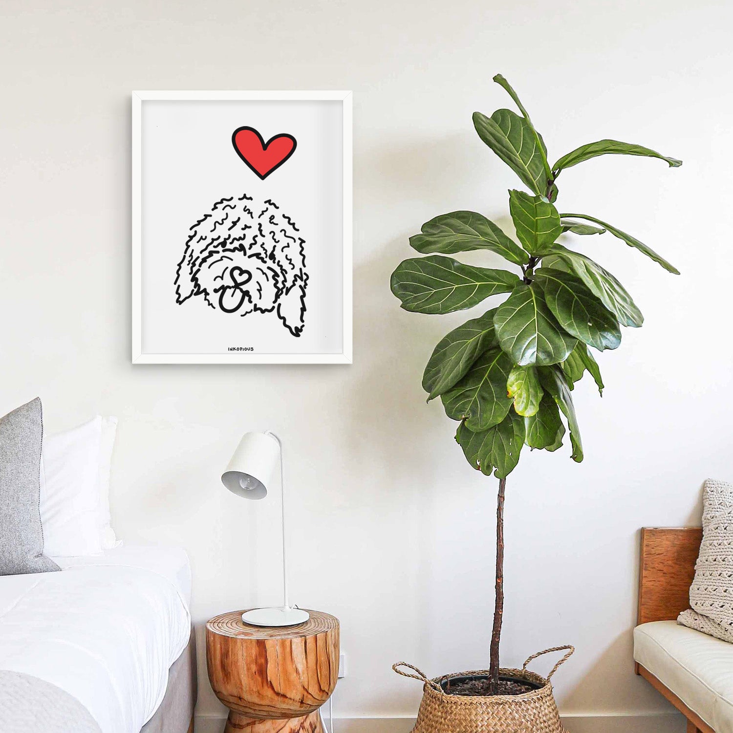Love Always Spanish Water Dog - Antonio Art Print