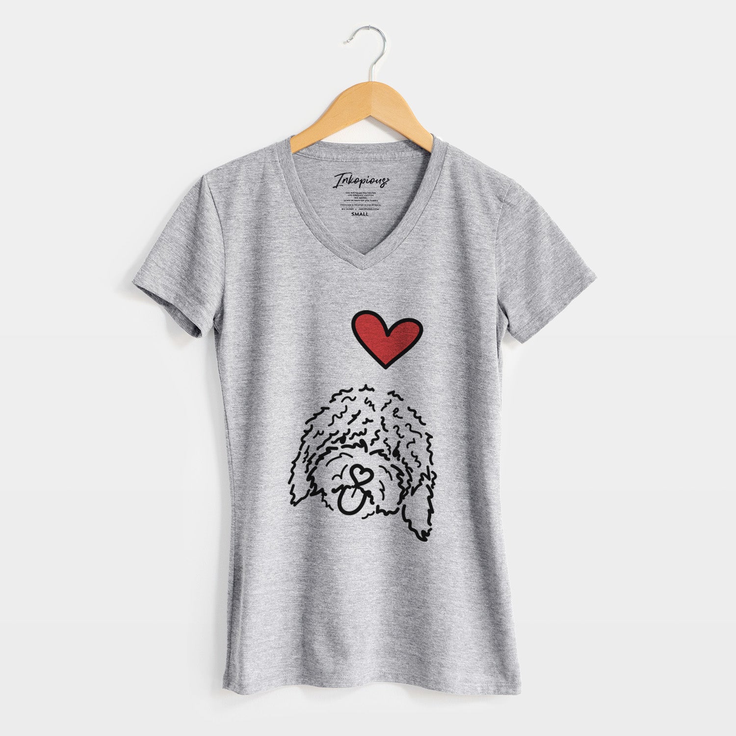 Love Always Spanish Water Dog - Antonio - Women's Perfect V-neck Shirt