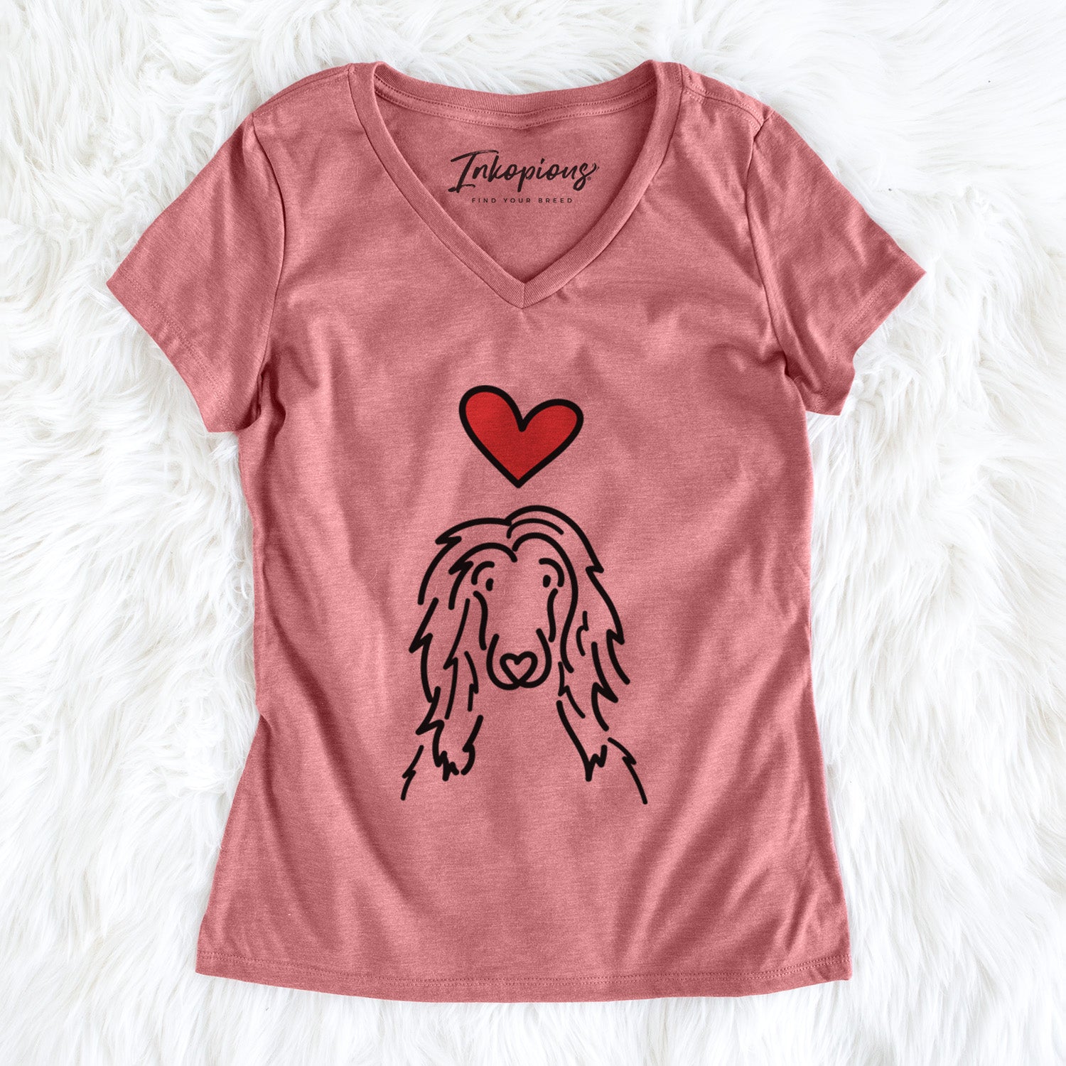 Love Always Afghan Hound - Asher - Women's Perfect V-neck Shirt