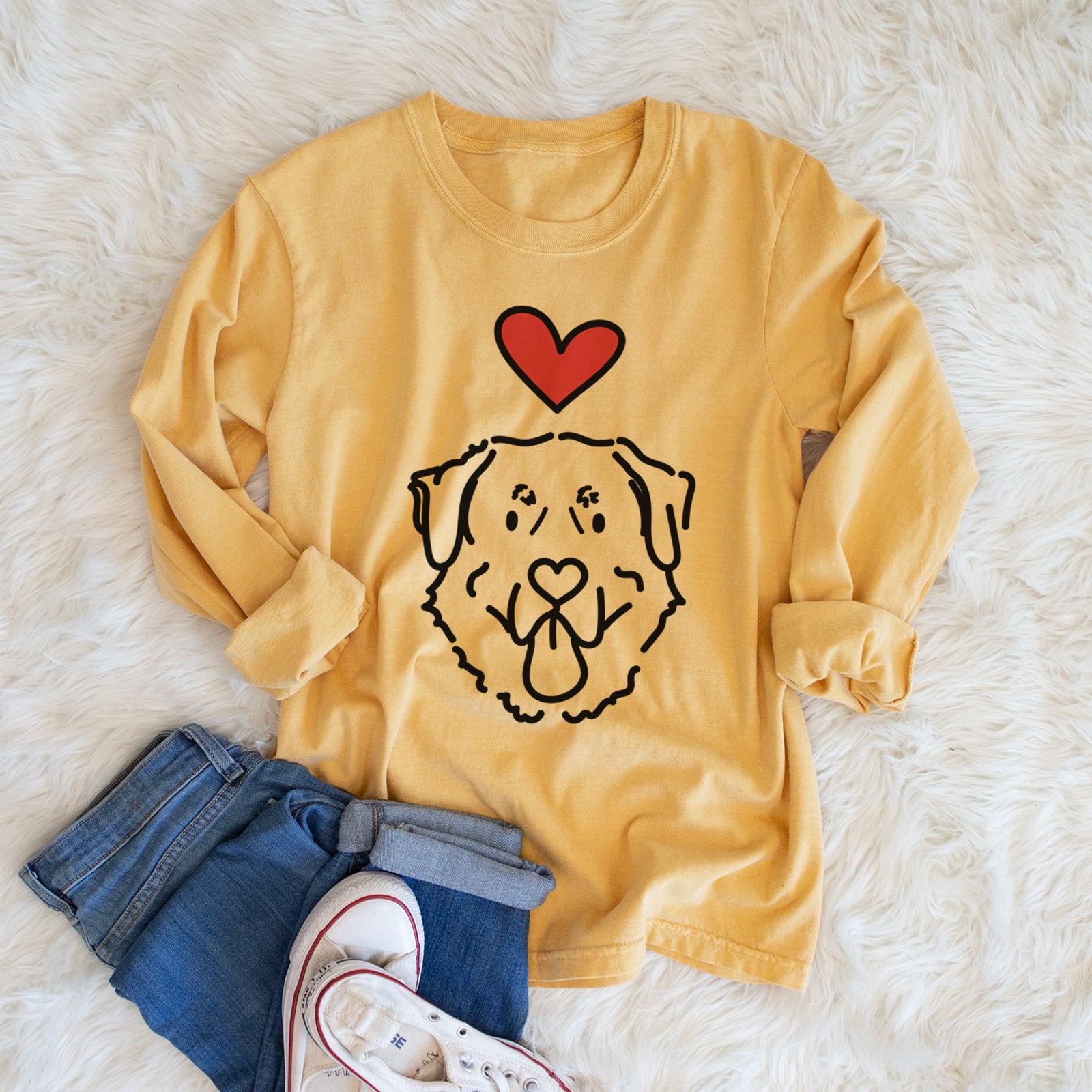 Love Always Anatolian Shepherd - Batu - Heavyweight 100% Cotton Long Sleeve