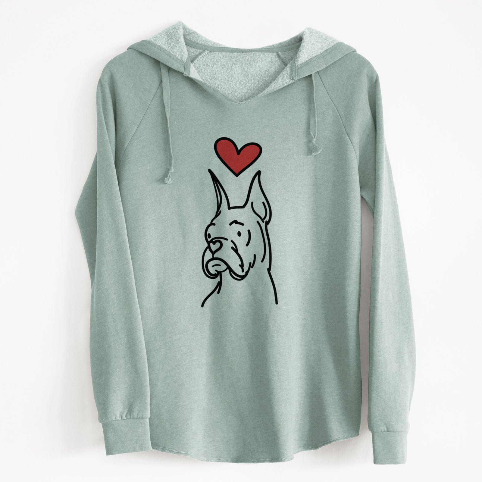 Love Always Rescue Boxer - Billy - Cali Wave Hooded Sweatshirt