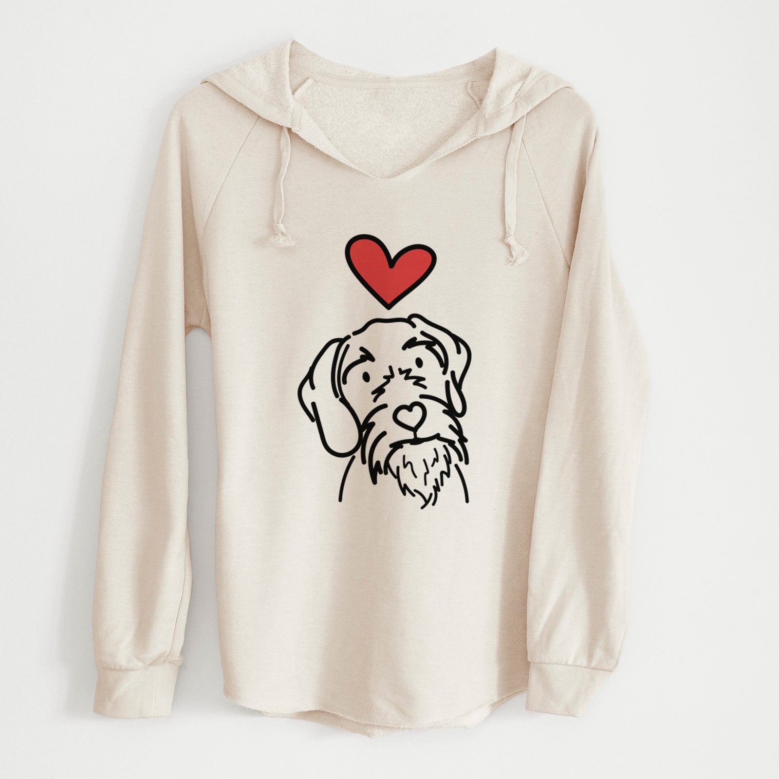 Love Always German Wirehaired Pointer - Buck - Cali Wave Hooded Sweatshirt