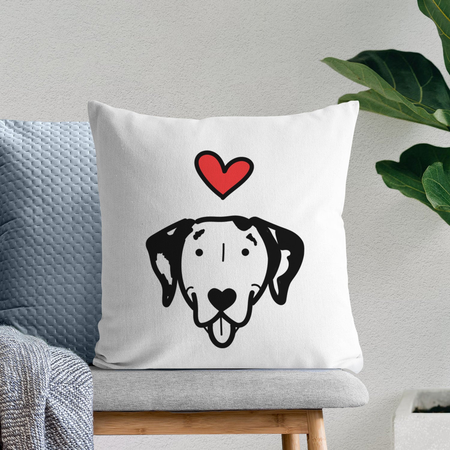 Love Always Dalmatian - Throw Pillow Cover