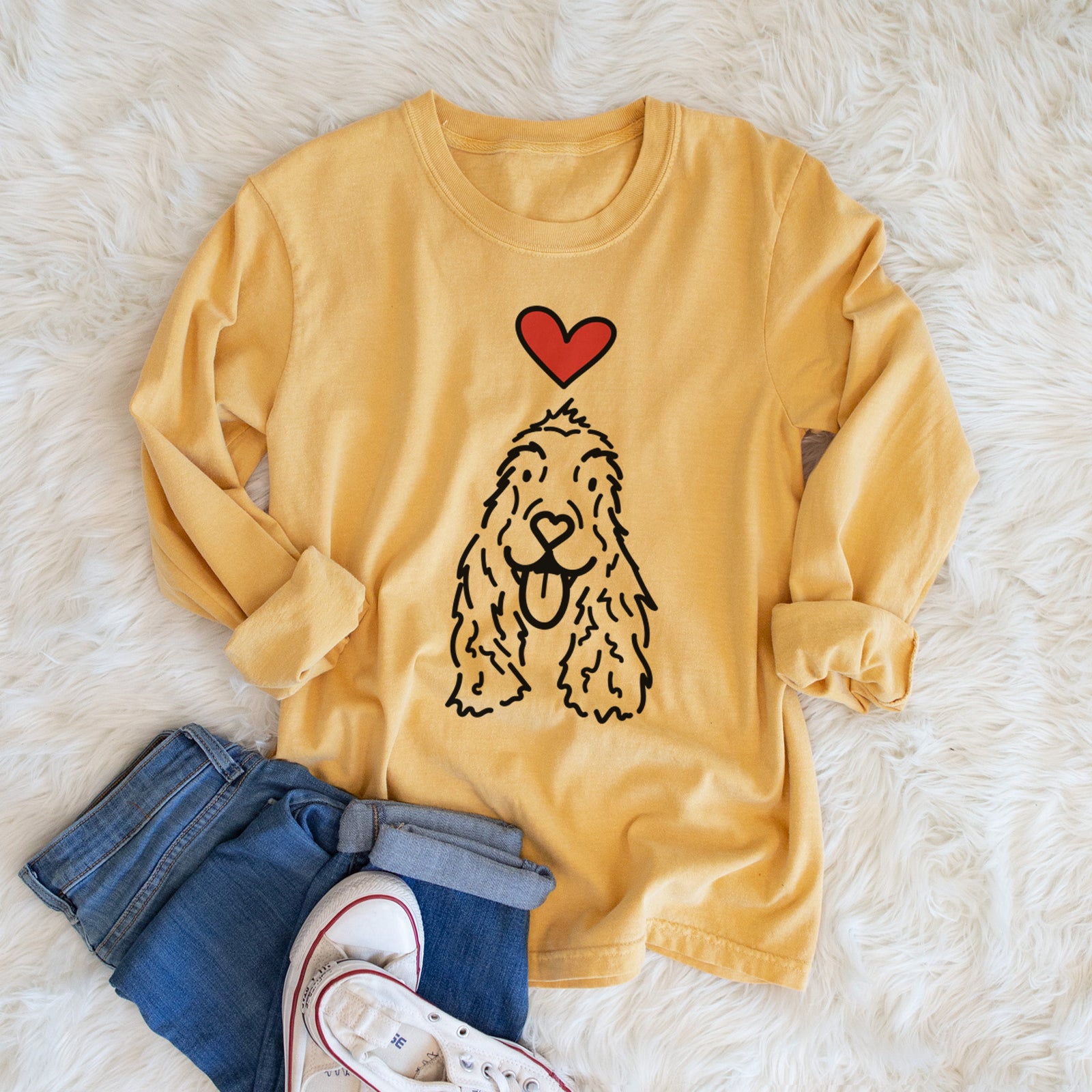Love Always English Cocker Spaniel - Dolly - Heavyweight 100% Cotton Long Sleeve