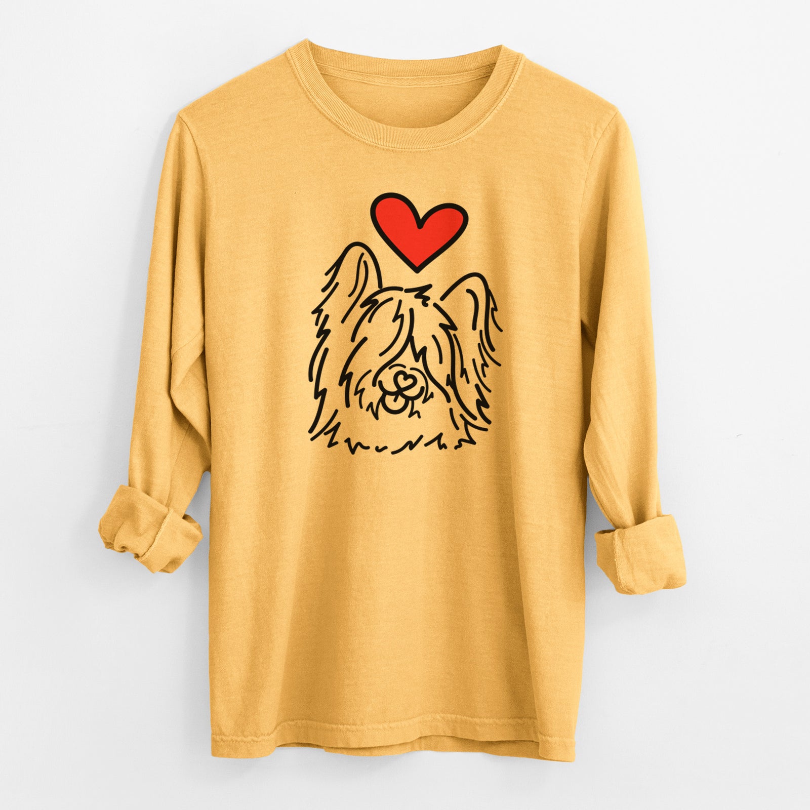 Love Always Skye Terrier - Dougal - Heavyweight 100% Cotton Long Sleeve