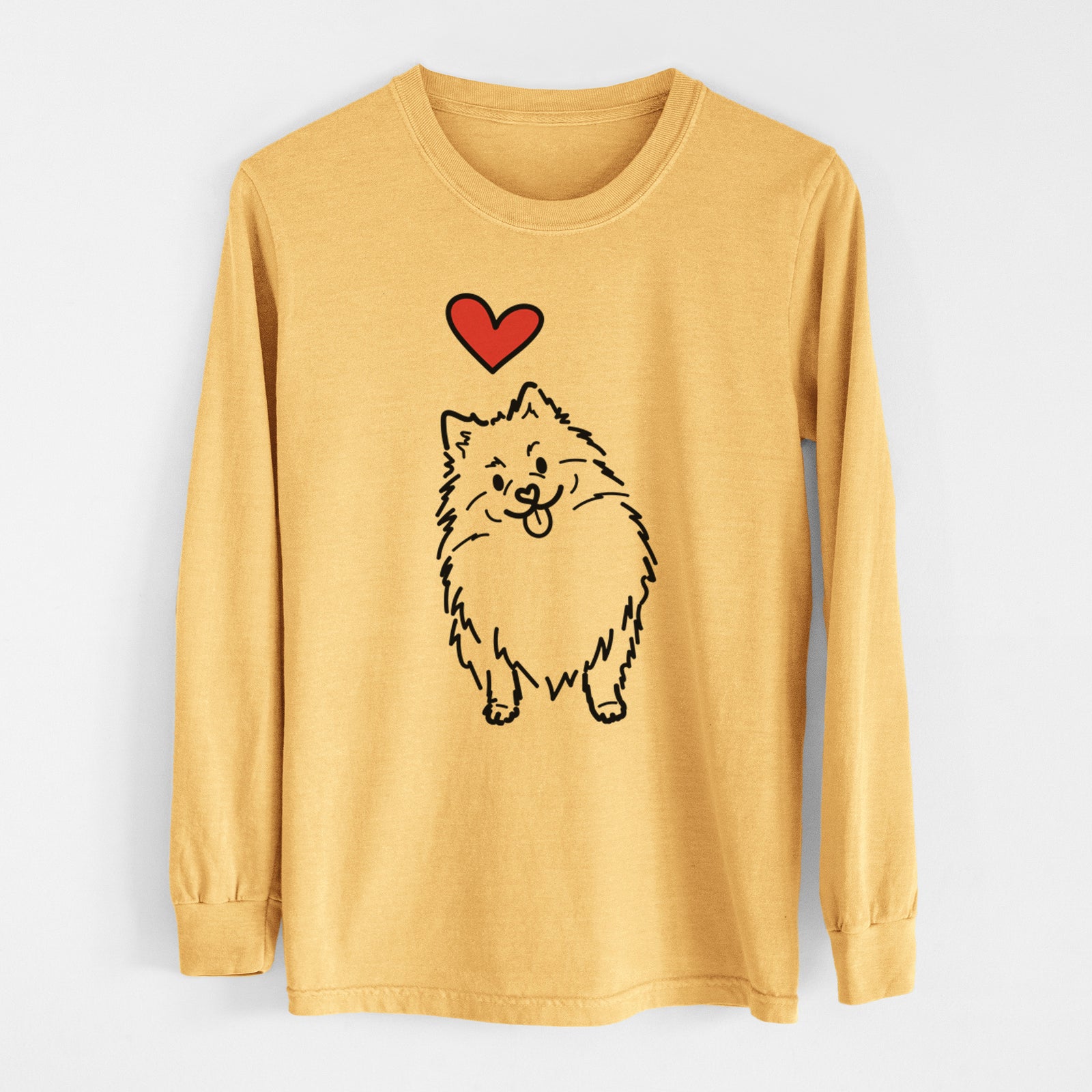 Love Always Pomeranian - Fern - Heavyweight 100% Cotton Long Sleeve