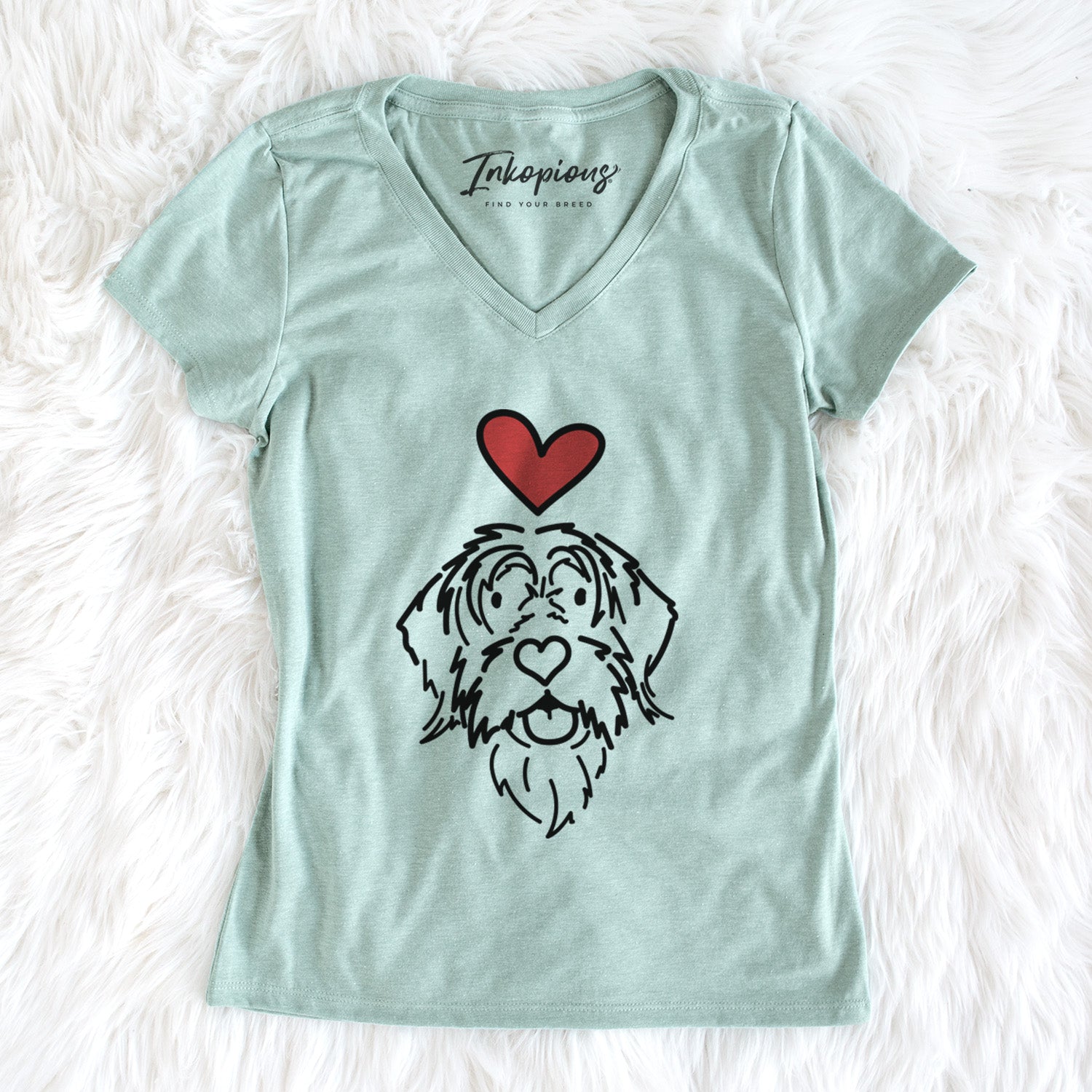 Love Always Wirehaird Pointing Griffon - Gary - Women's Perfect V-neck Shirt