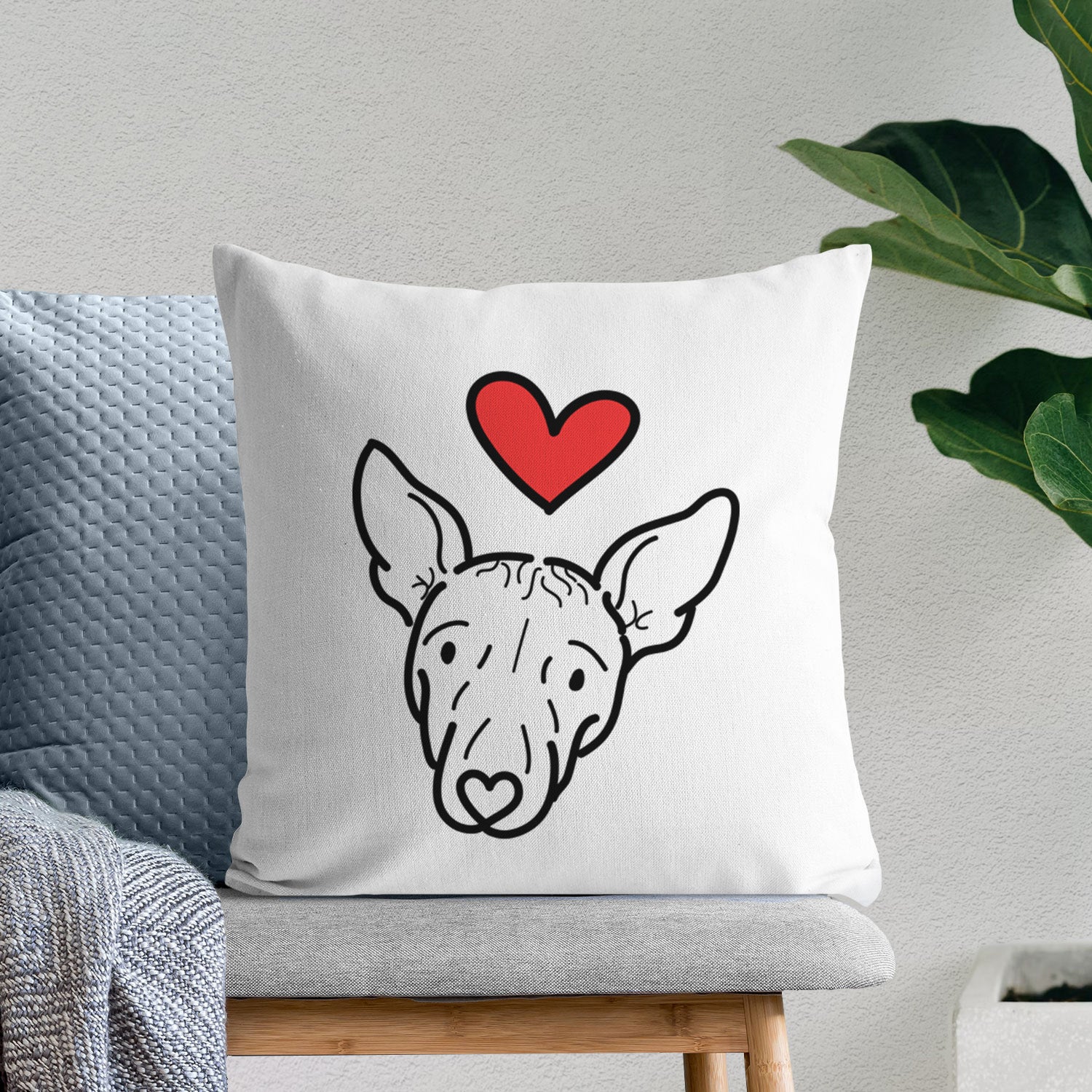 Love Always American Hairless Terrier - Georgia - Throw Pillow Cover
