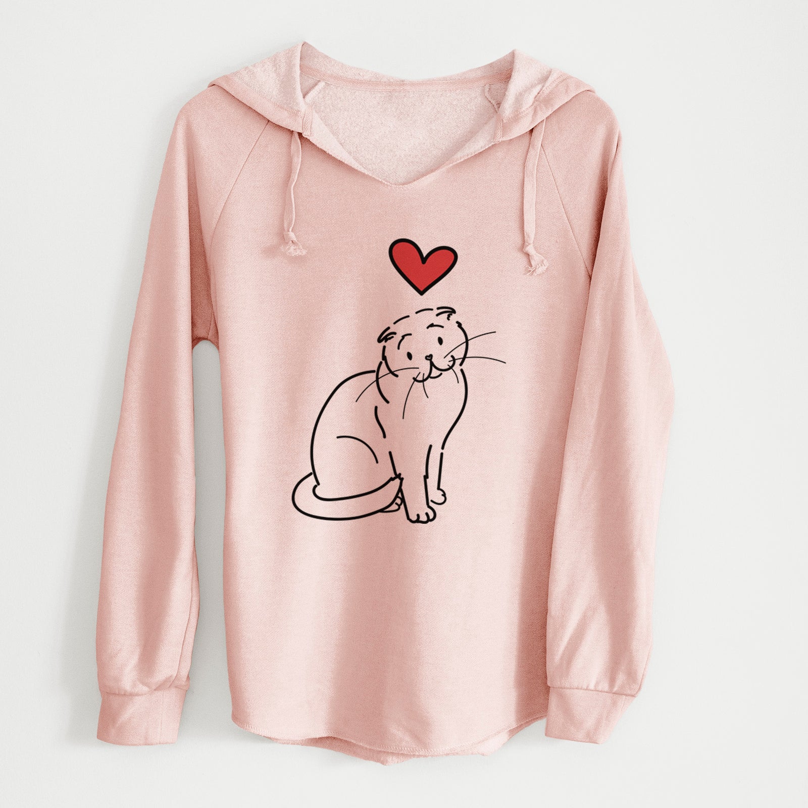 Love Always Scottish Fold Cat - Hank - Cali Wave Hooded Sweatshirt