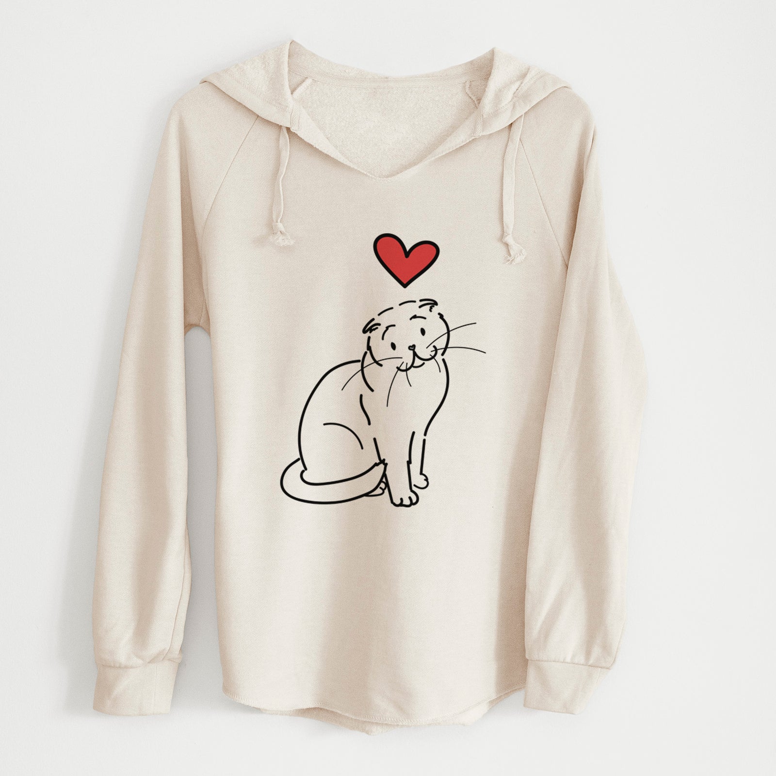 Love Always Scottish Fold Cat - Hank - Cali Wave Hooded Sweatshirt