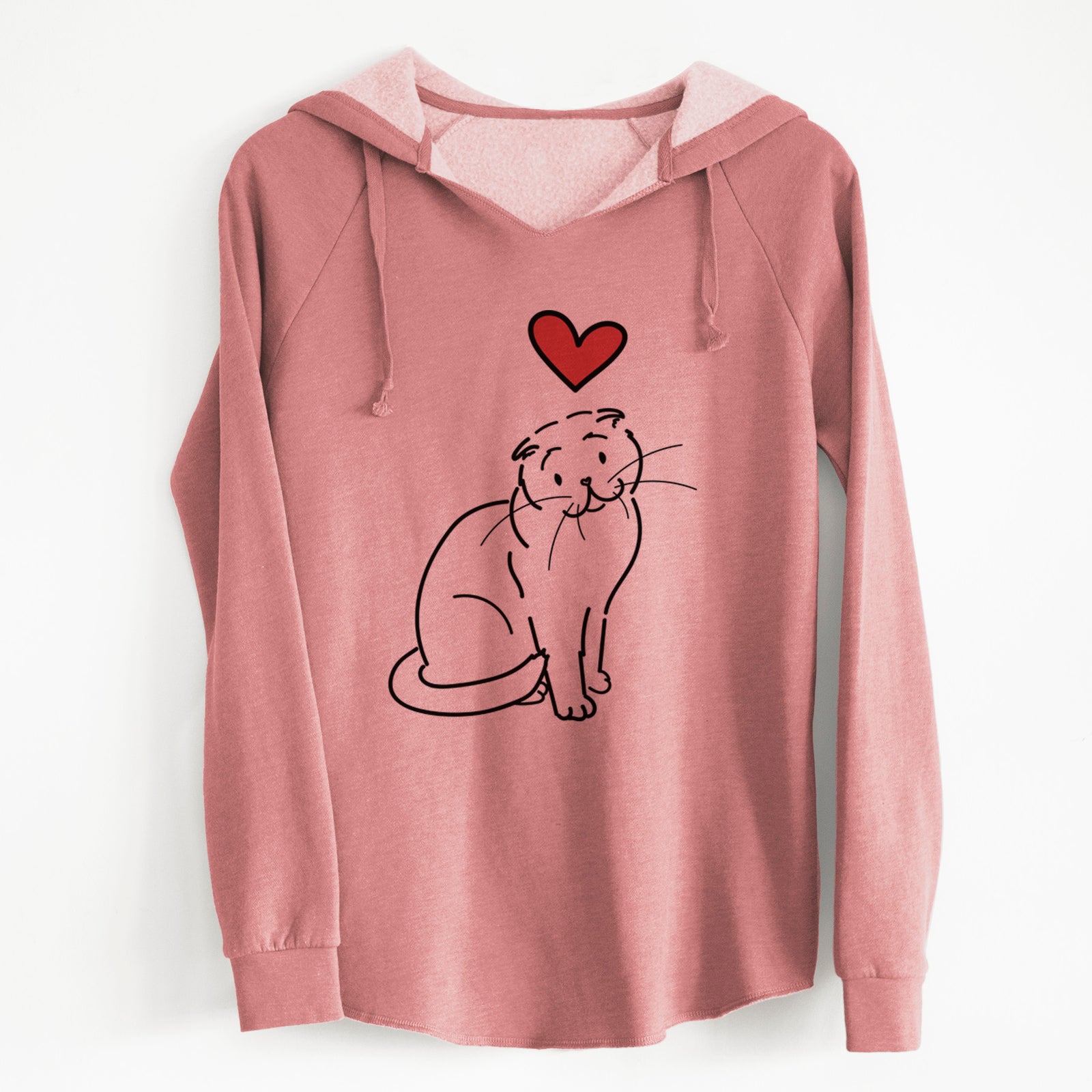 Love Always Scottish Fold Cat - Hank - Cali Wave Hooded Sweatshirt