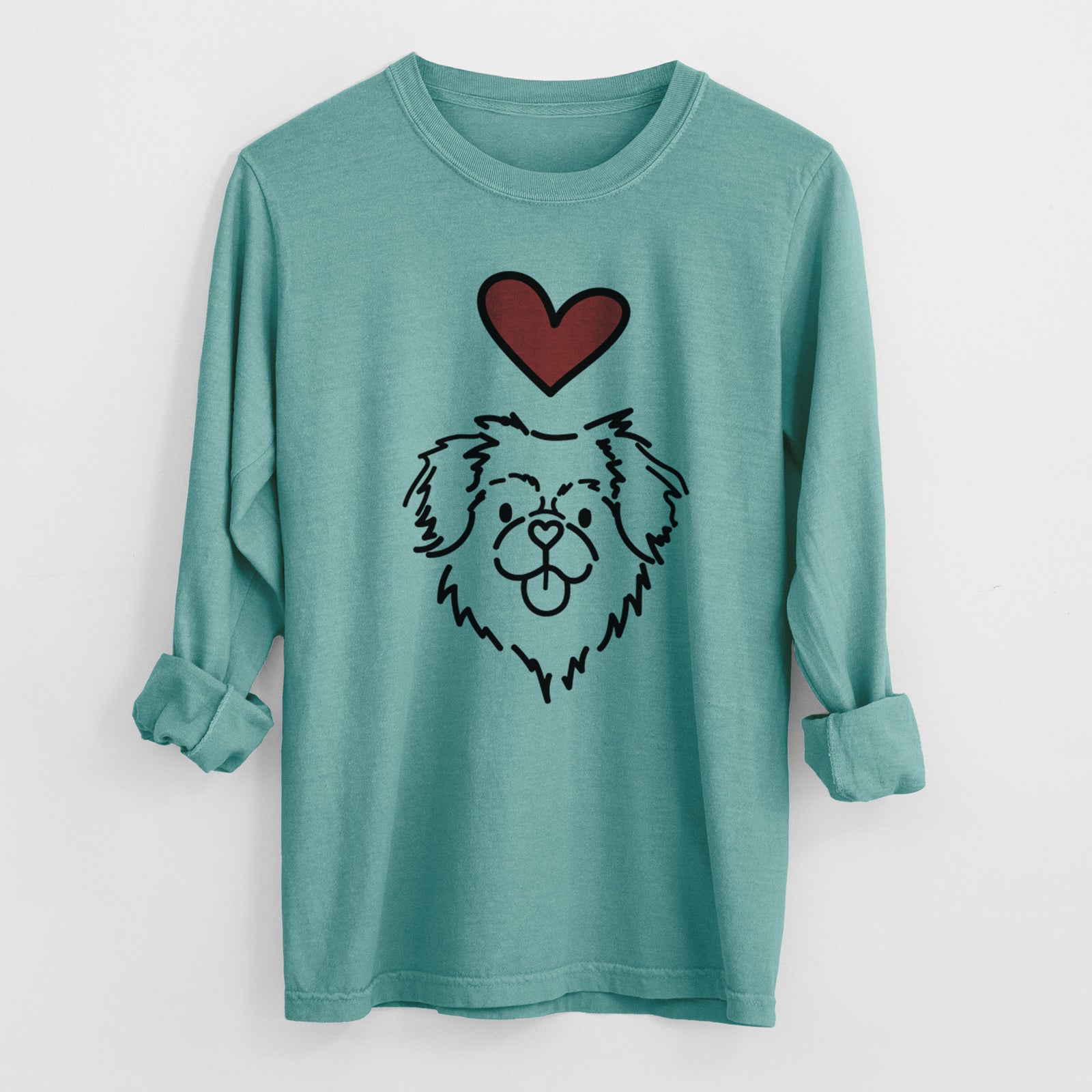 Love Always Tibetan Spaniel - Jiji - Heavyweight 100% Cotton Long Sleeve