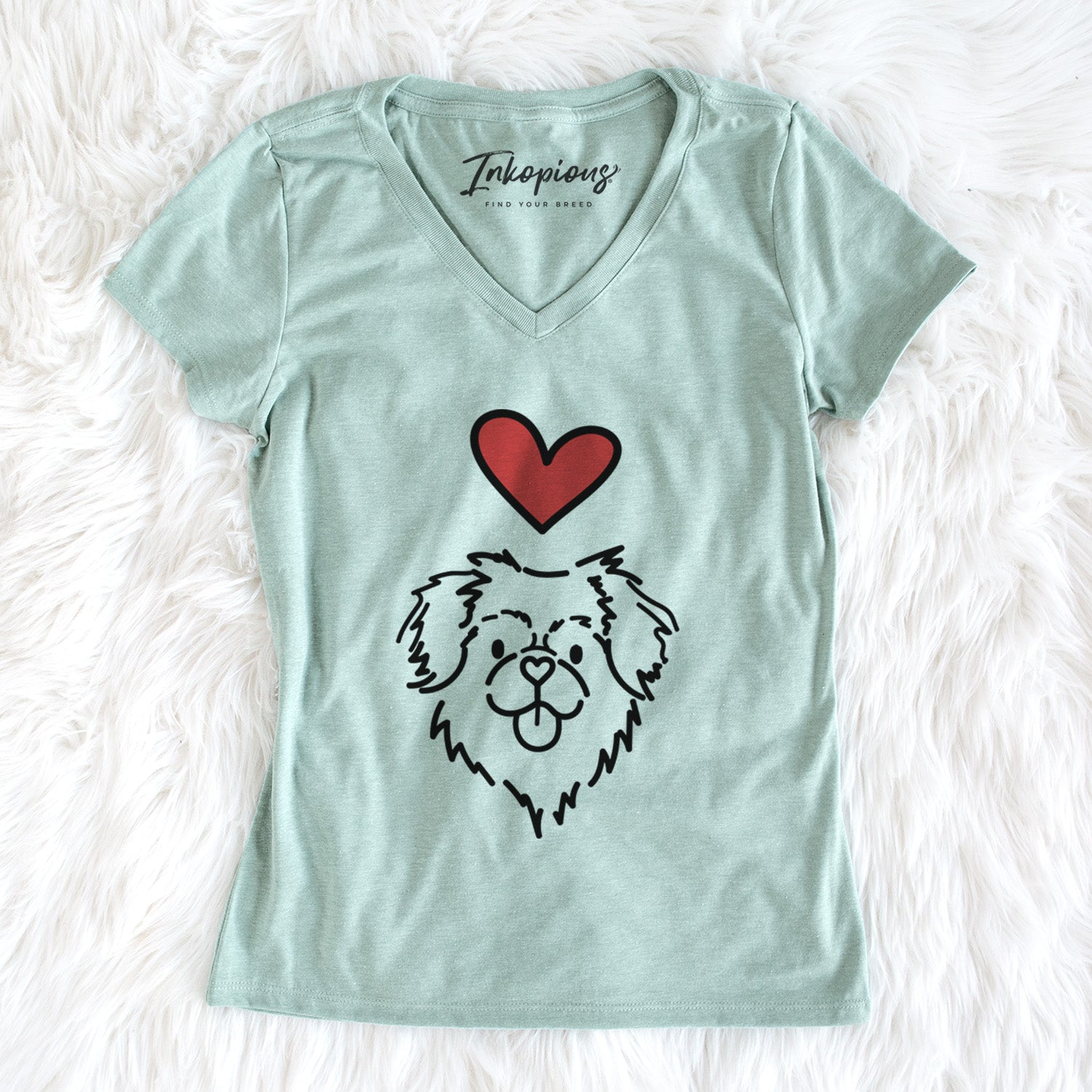 Love Always Tibetan Spaniel - Jiji - Women's Perfect V-neck Shirt