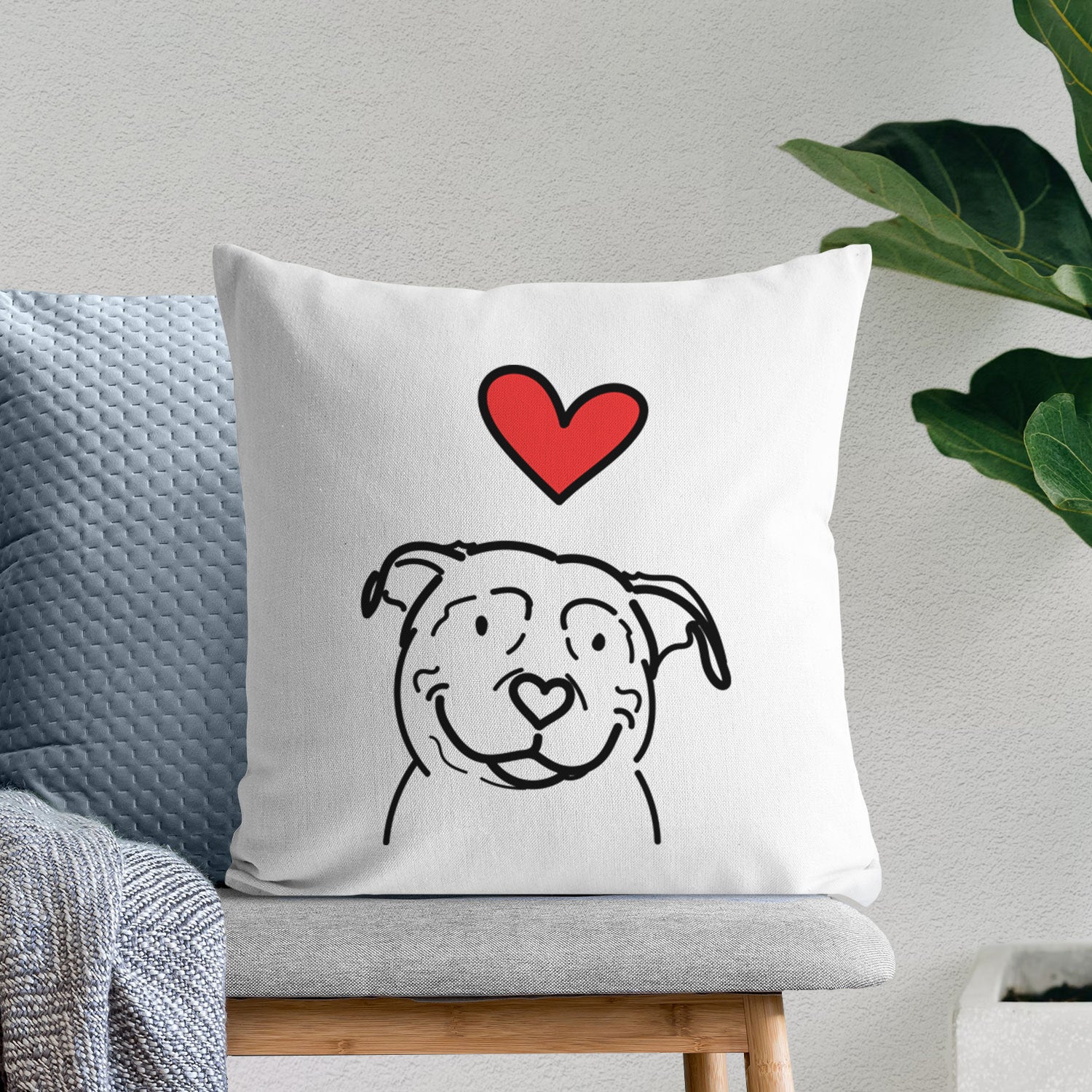 Love Always American Pitbull Terrier - Lady - Throw Pillow Cover
