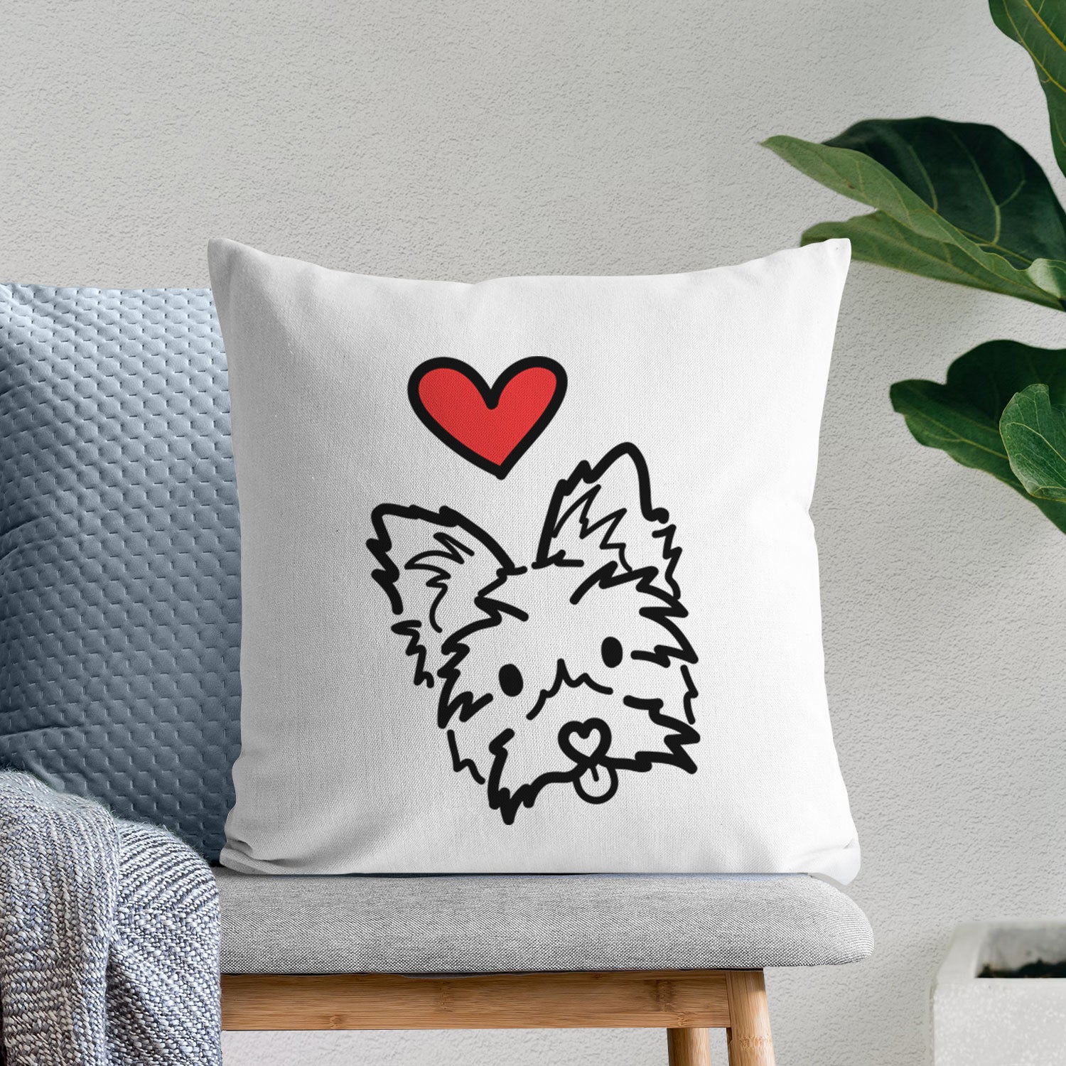 Love Always Yorkshire Terrier - Luna - Throw Pillow Cover