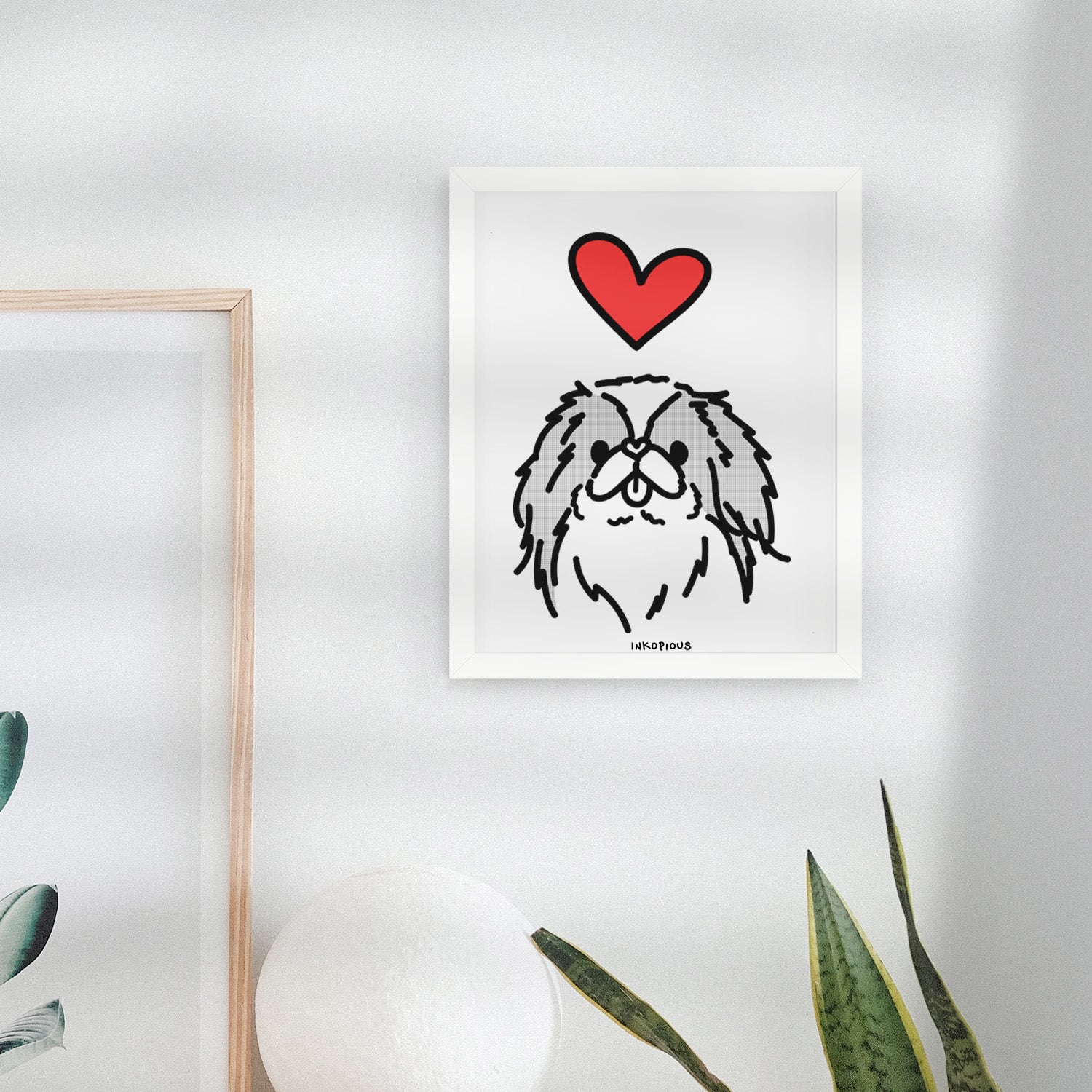 Love Always Japanese Chin - Macha Art Print