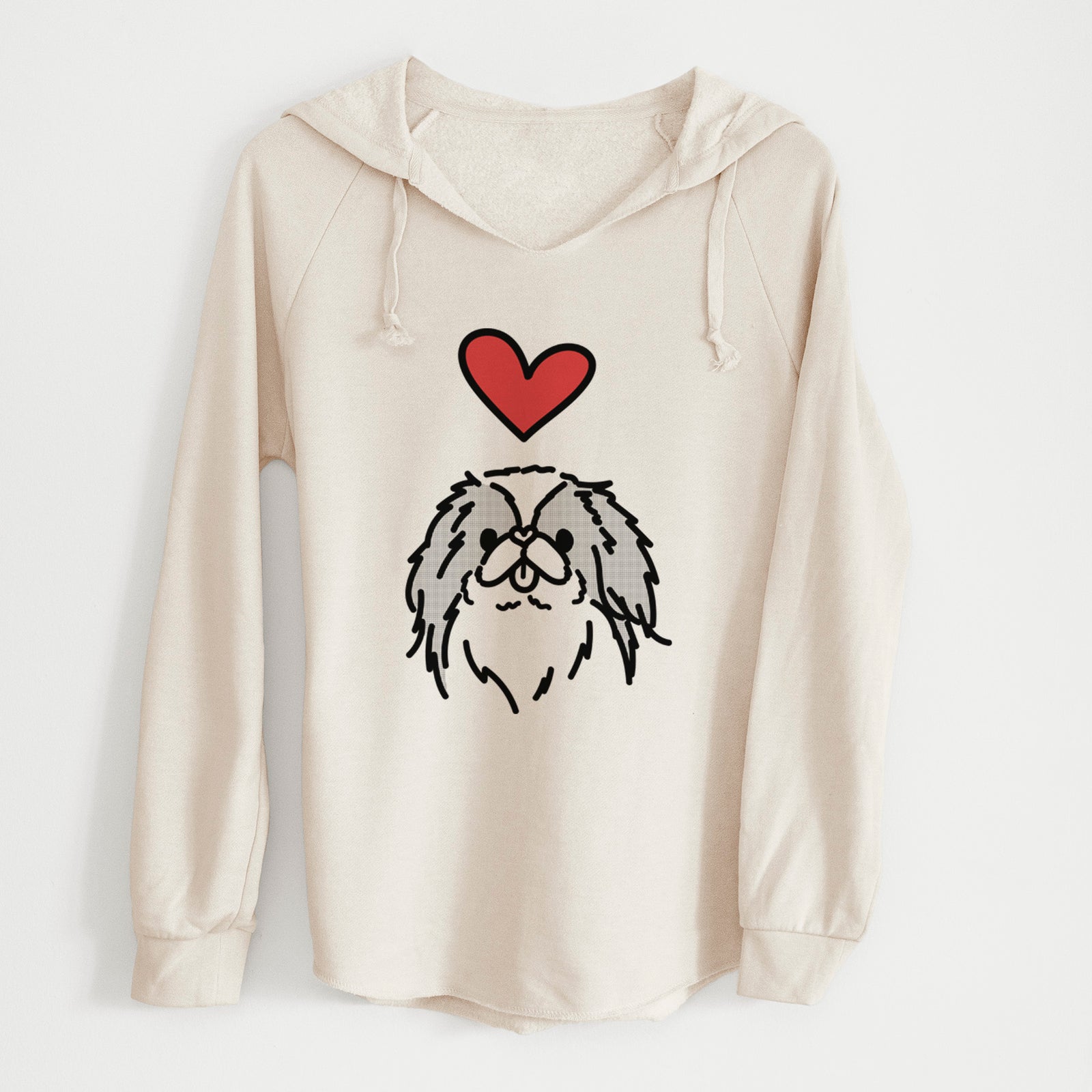 Love Always Japanese Chin - Macha - Cali Wave Hooded Sweatshirt