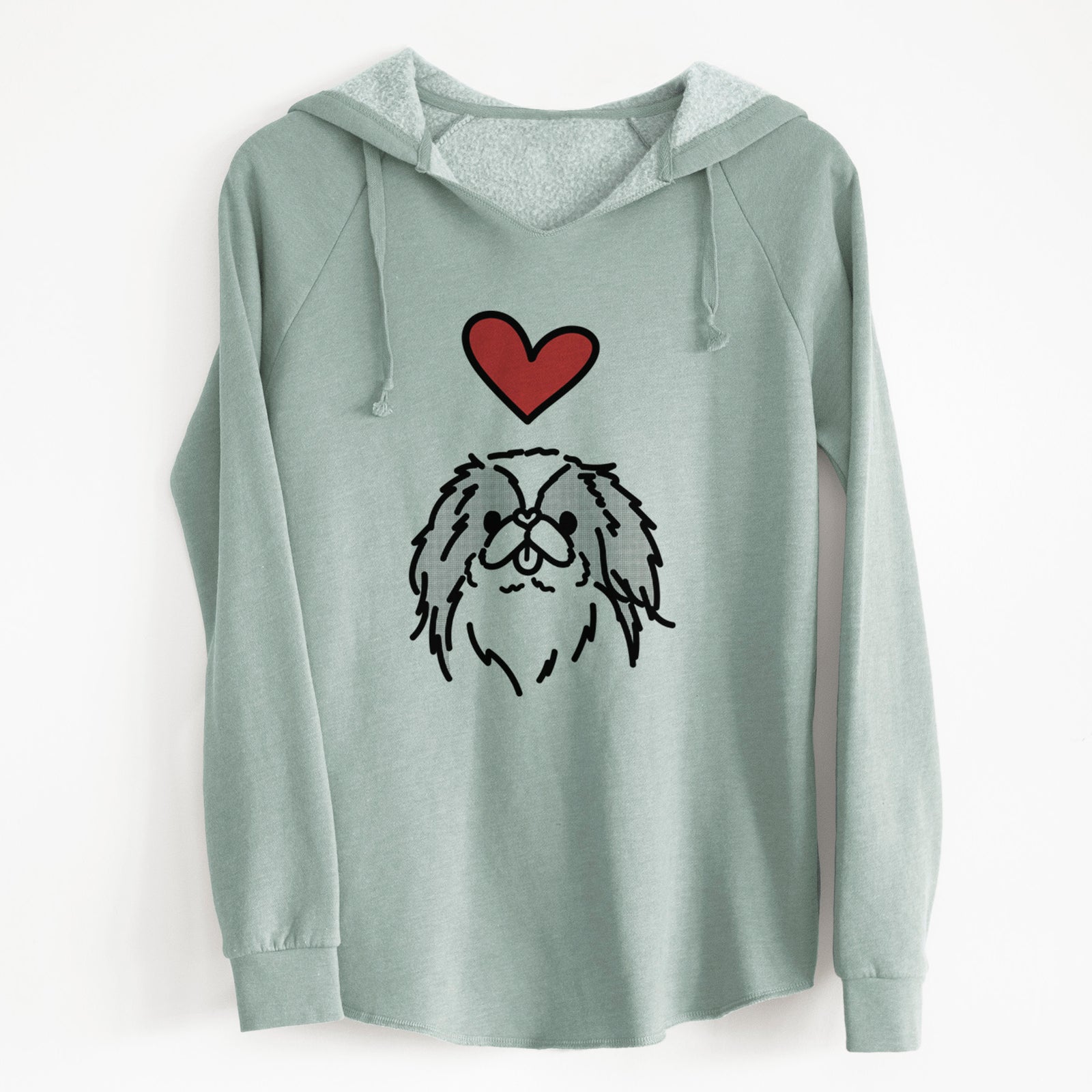 Love Always Japanese Chin - Macha - Cali Wave Hooded Sweatshirt