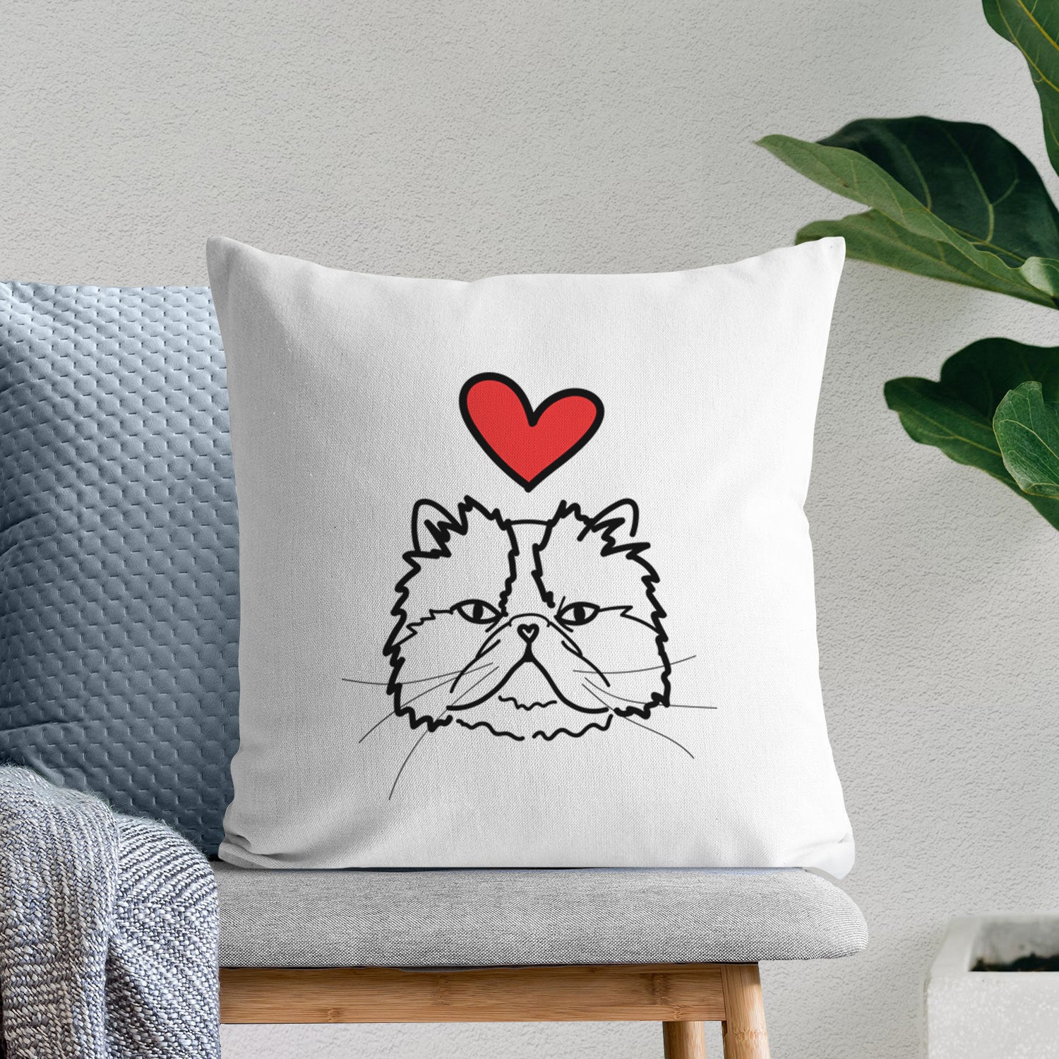 Love Always Persian Cat - Mila - Throw Pillow Cover
