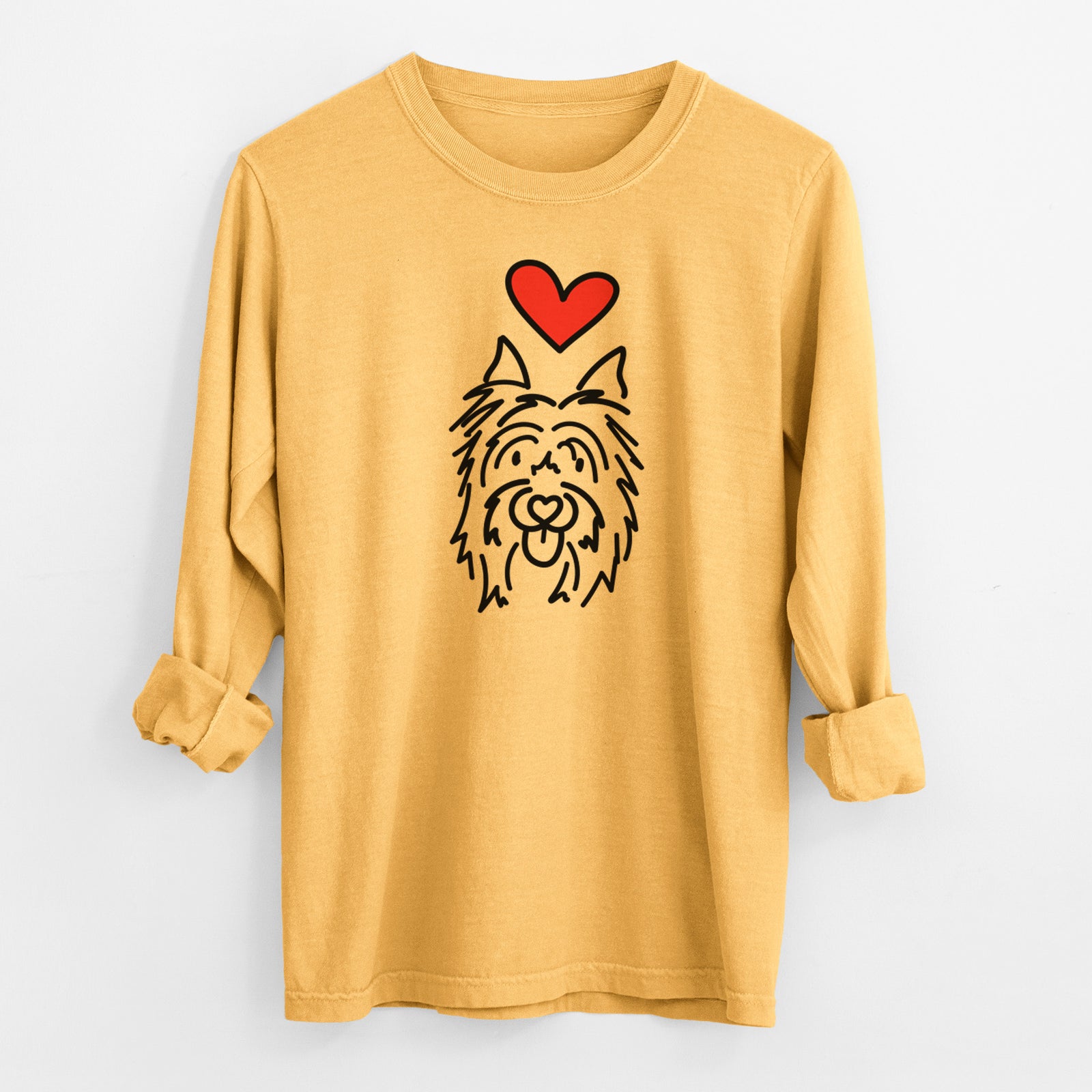 Love Always Silky Terrier - Monty - Heavyweight 100% Cotton Long Sleeve